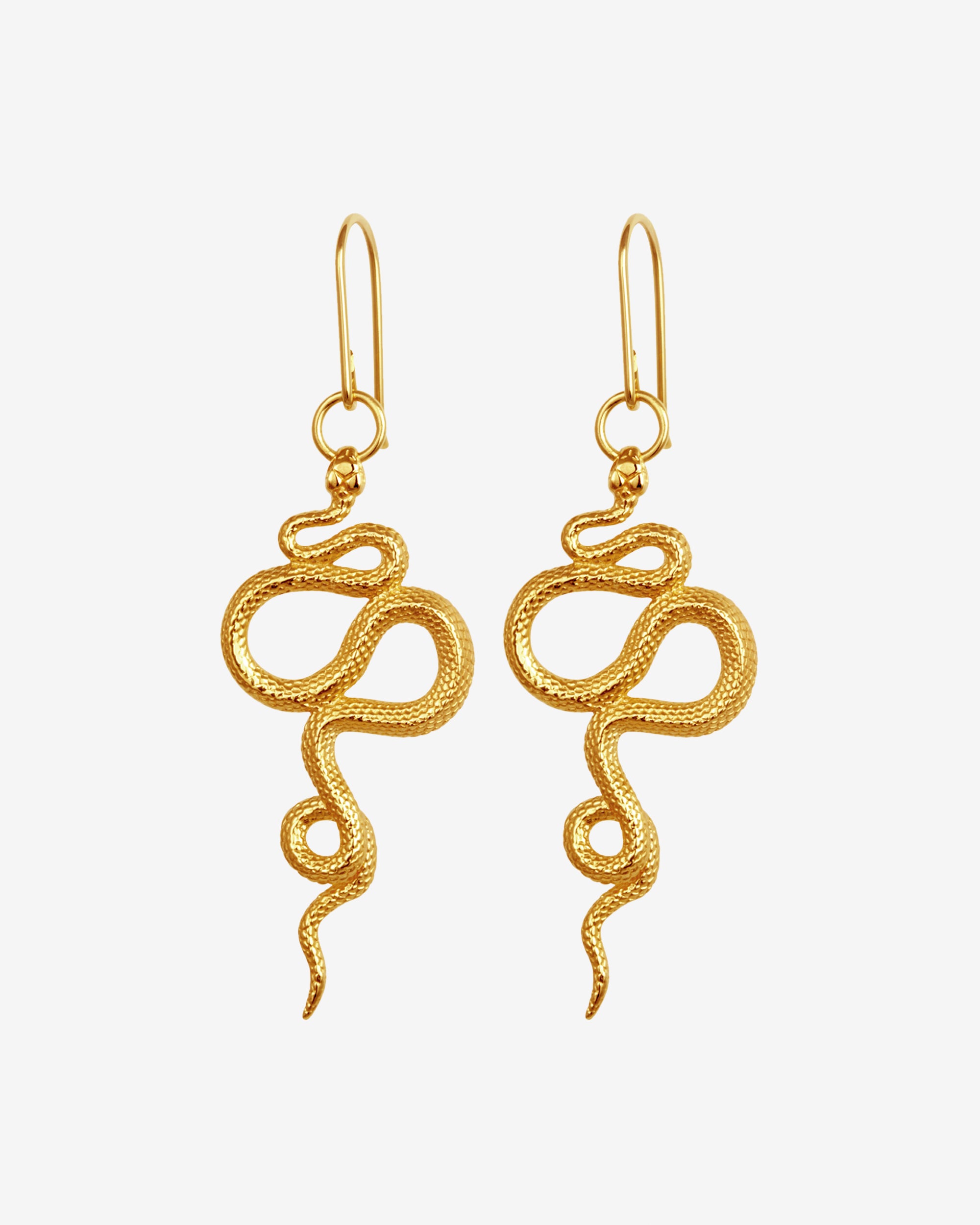 Snake Earrings Gold Vermeil – Temple of the Sun US Snake Earrings Gold Vermeil – Temple of the Sun US