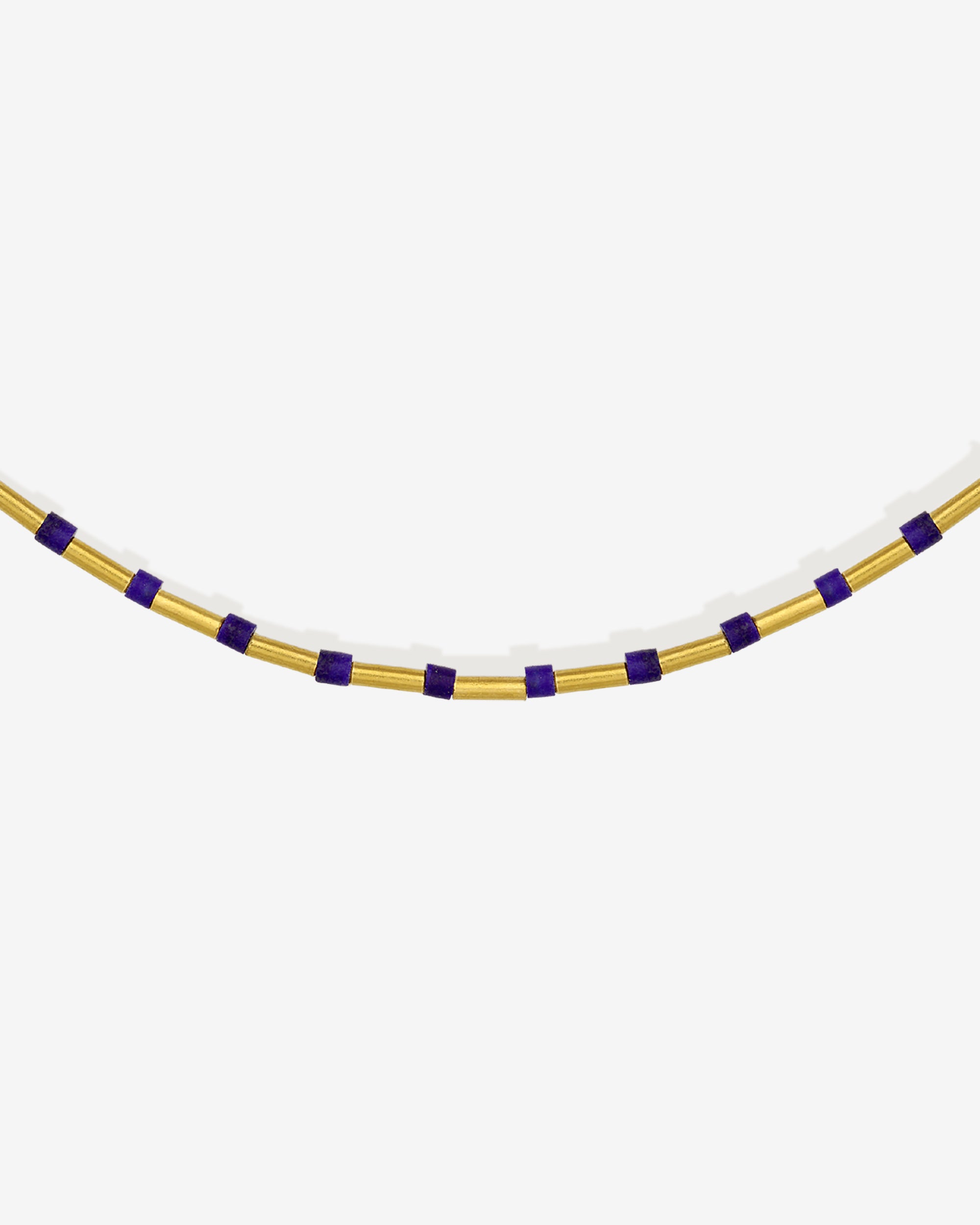 Sumerian Necklace Lapis Solid Gold