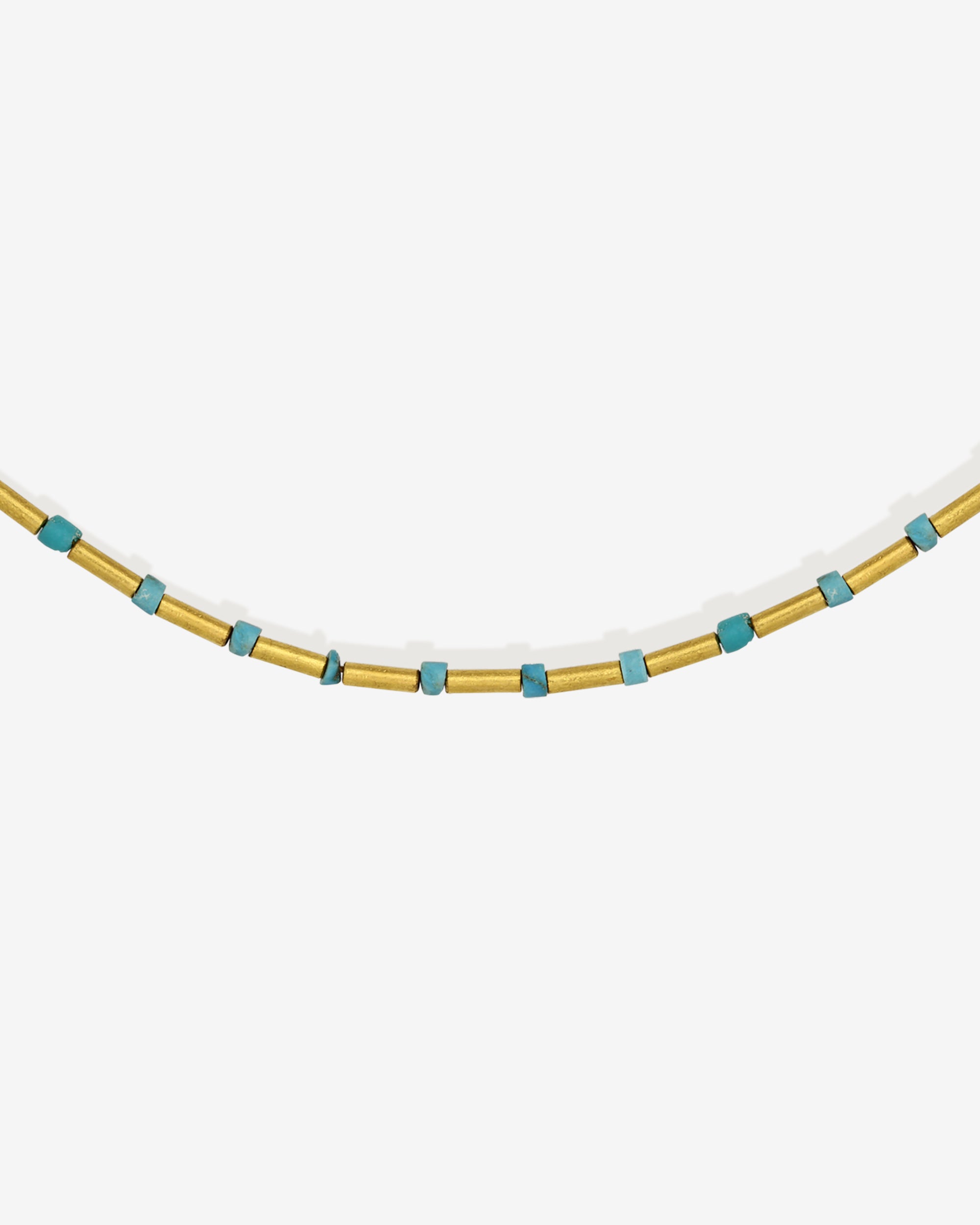 Sumerian Necklace Turquoise Solid Gold