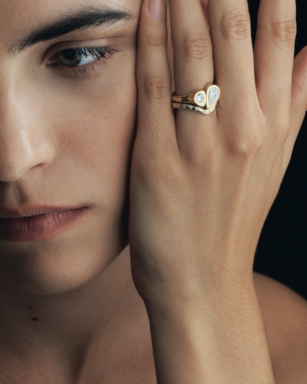 Synergy Arch Ring Diamond Solid Gold