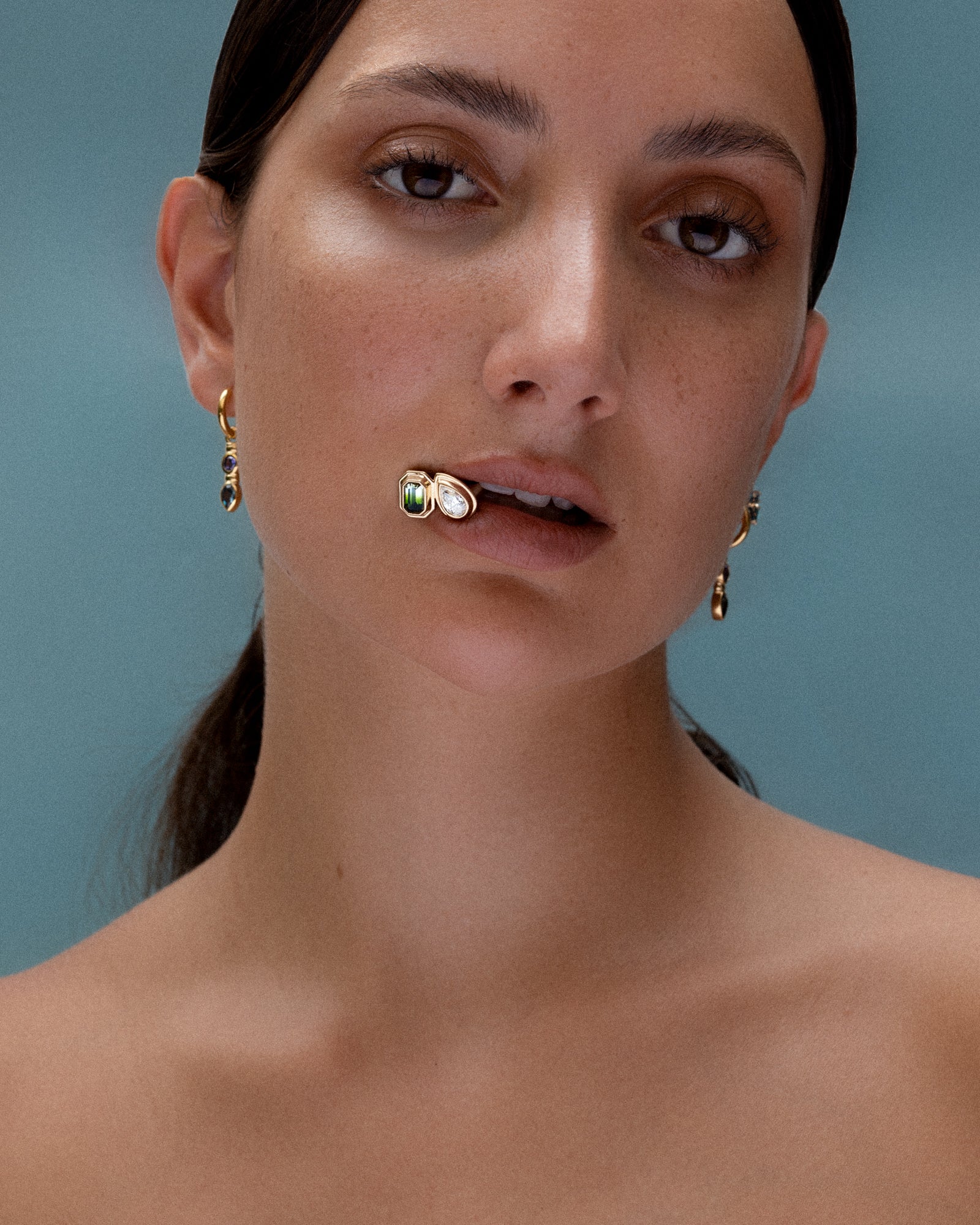 Nova Pear Ring Tourmaline Diamond Solid Gold