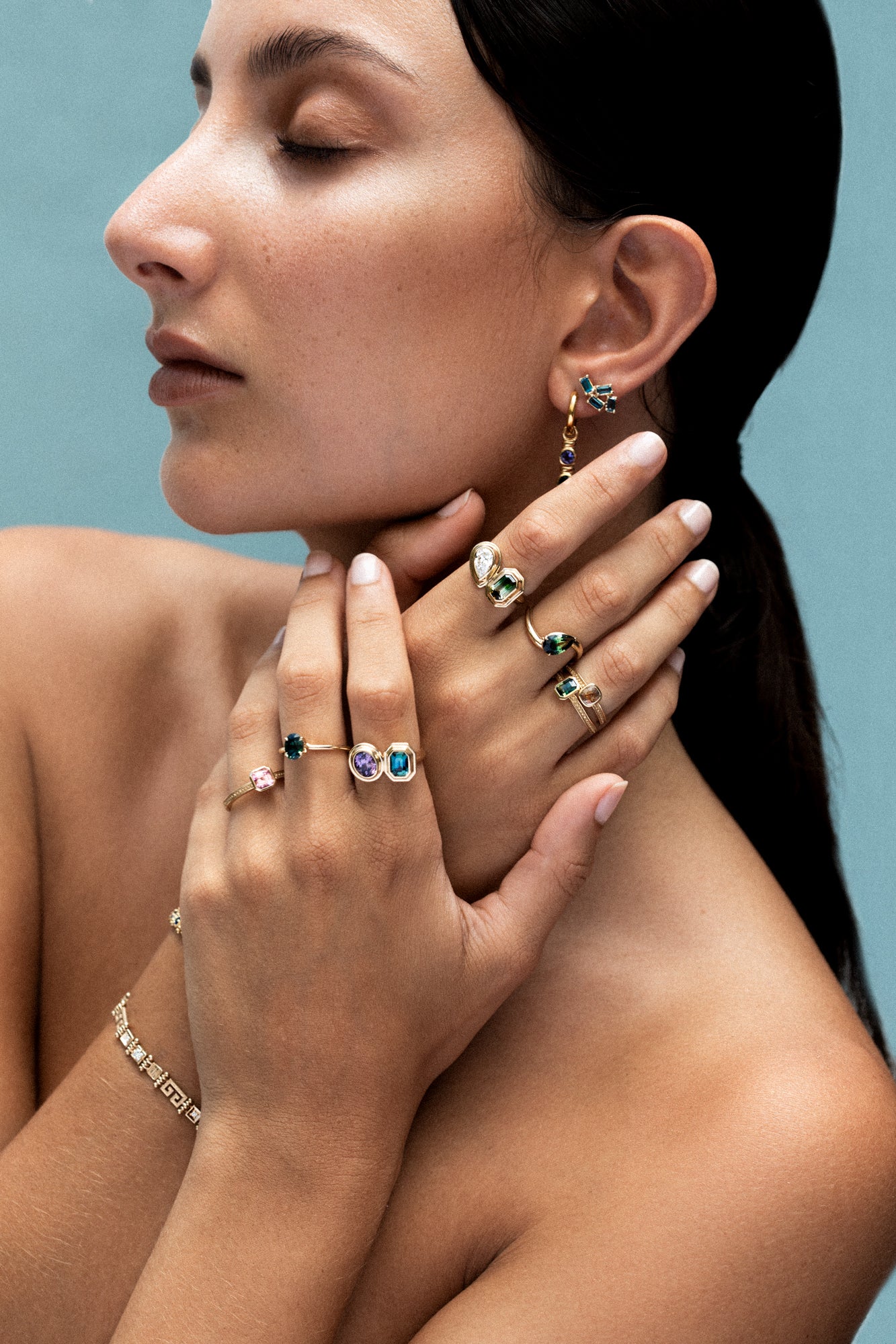 Mila Cushion Ring 0.25ct Red Vein Diamond Solid Gold