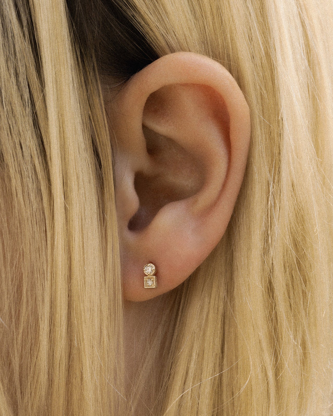 Lenci Single Stud Diamond Solid Gold