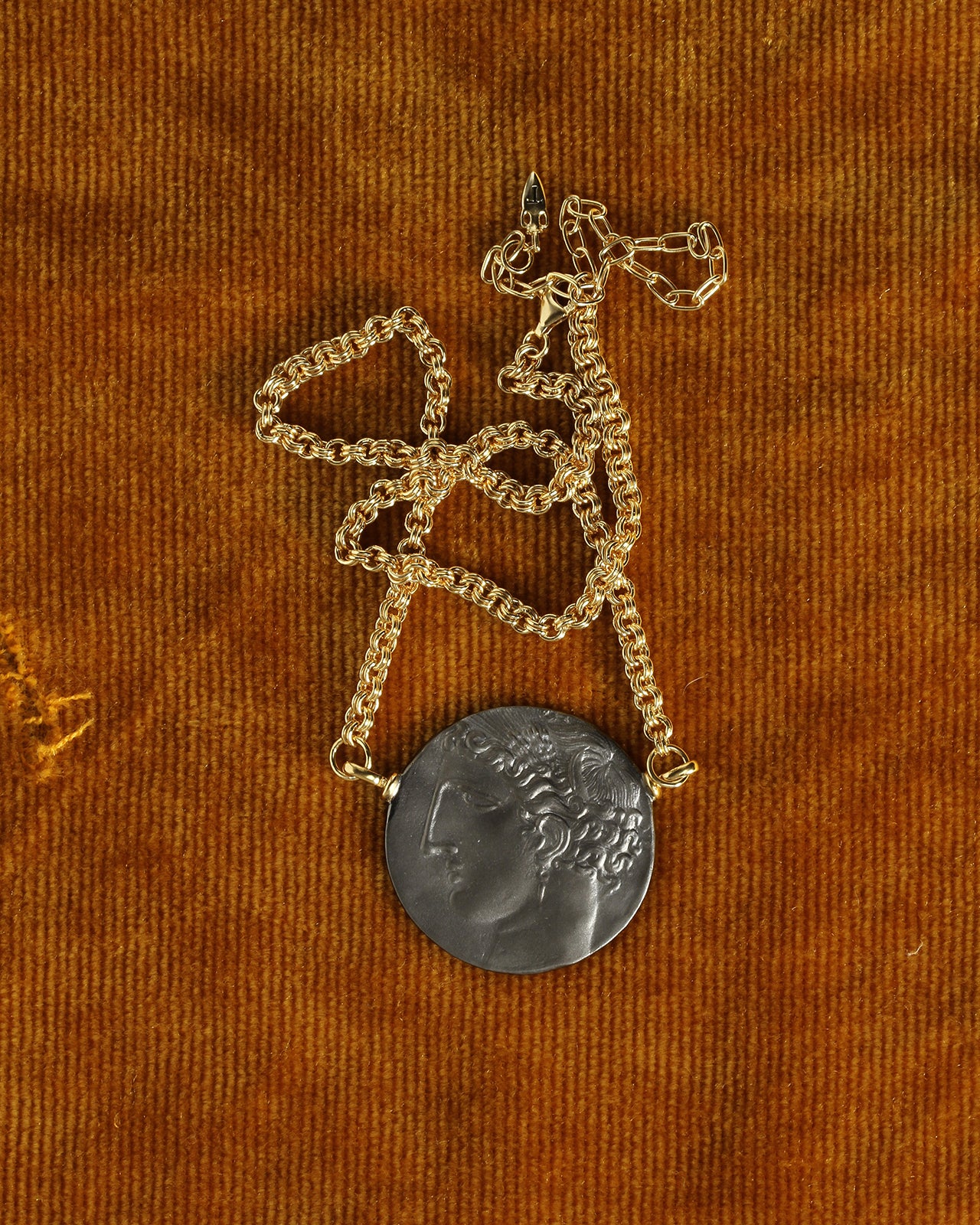 Elissar Coin Necklace Gold Vermeil