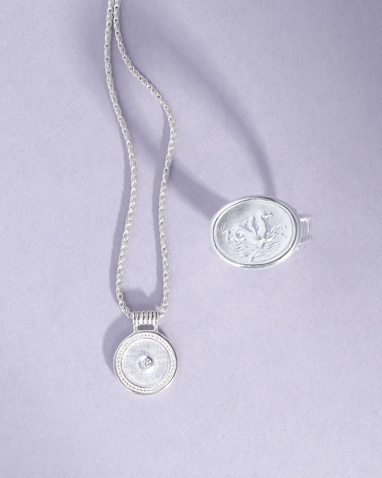 Capella Coin Necklace Silver