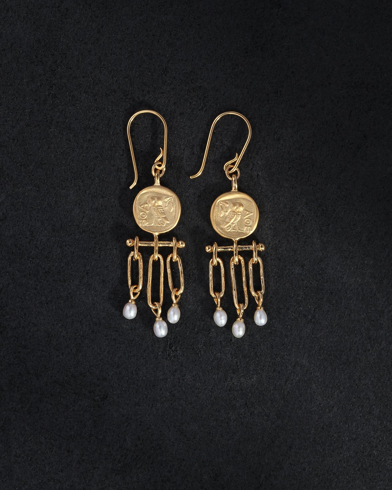 Palas Chandelier Earrings Gold Vermeil