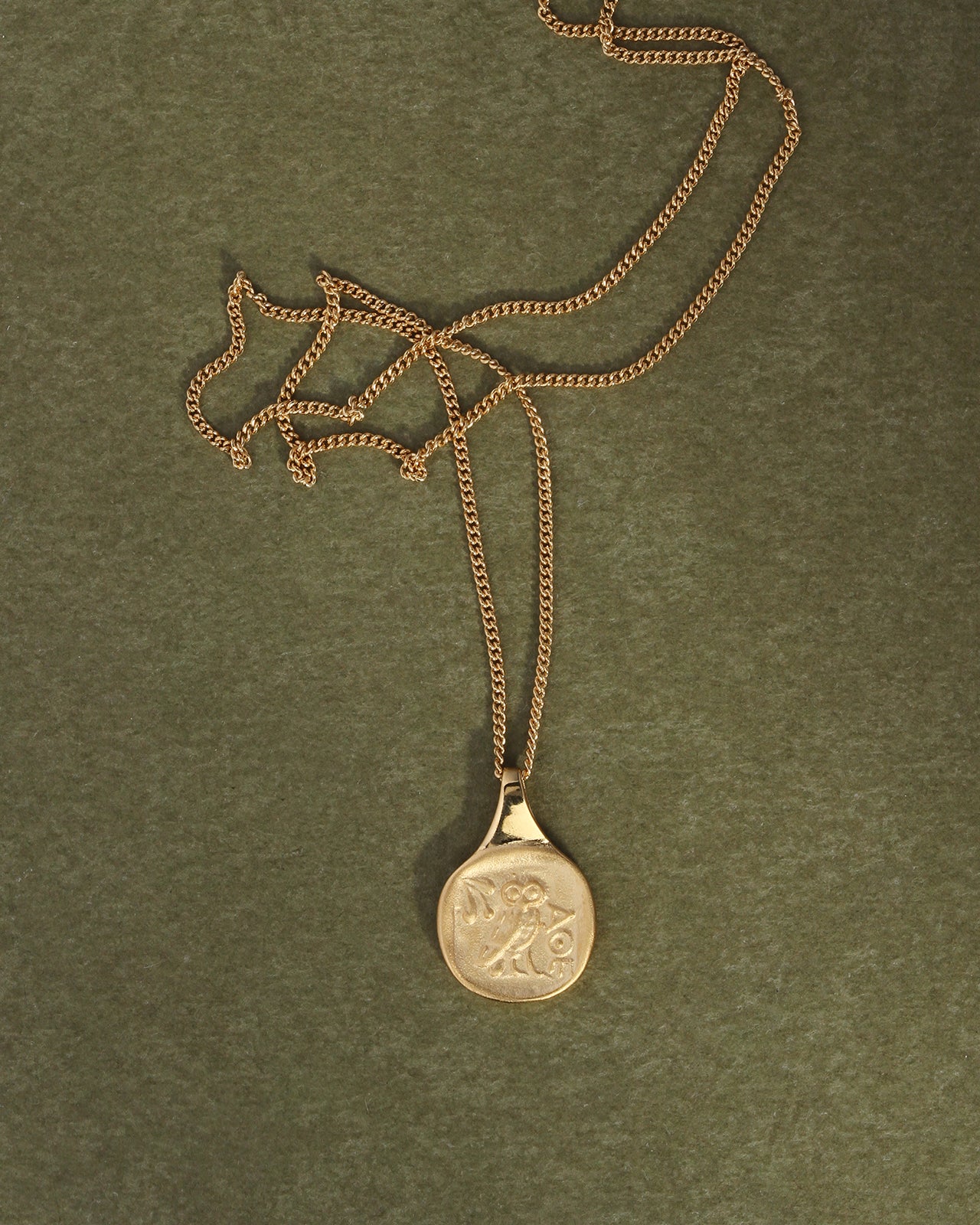 Palas Coin Necklace Gold Vermeil