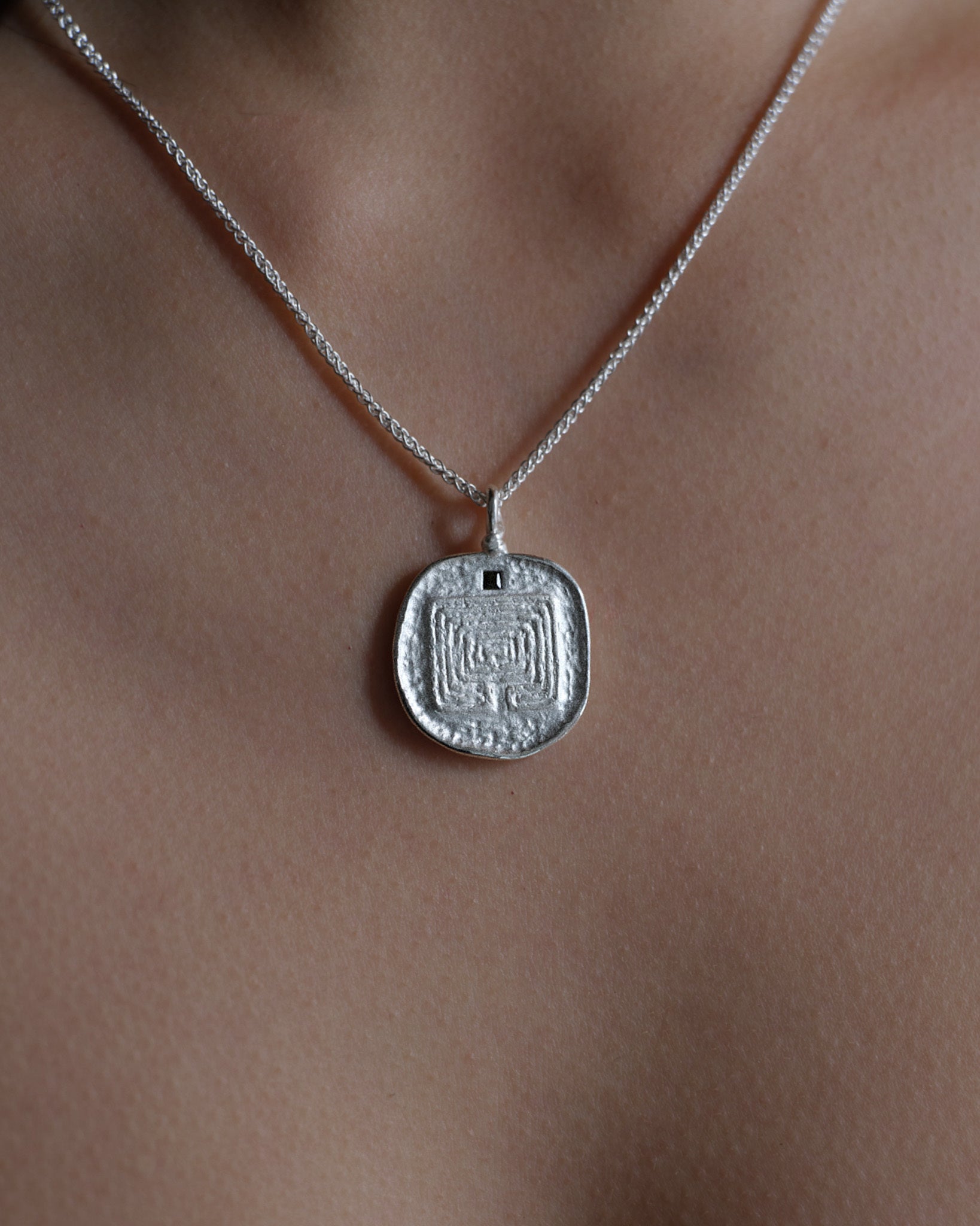 Labyrinth Necklace Silver