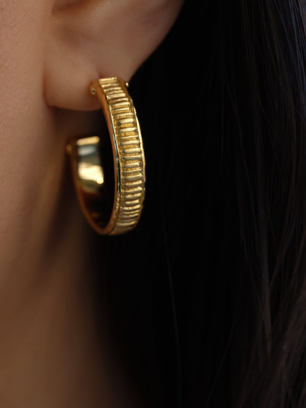 Arete Hoops Gold Vermeil