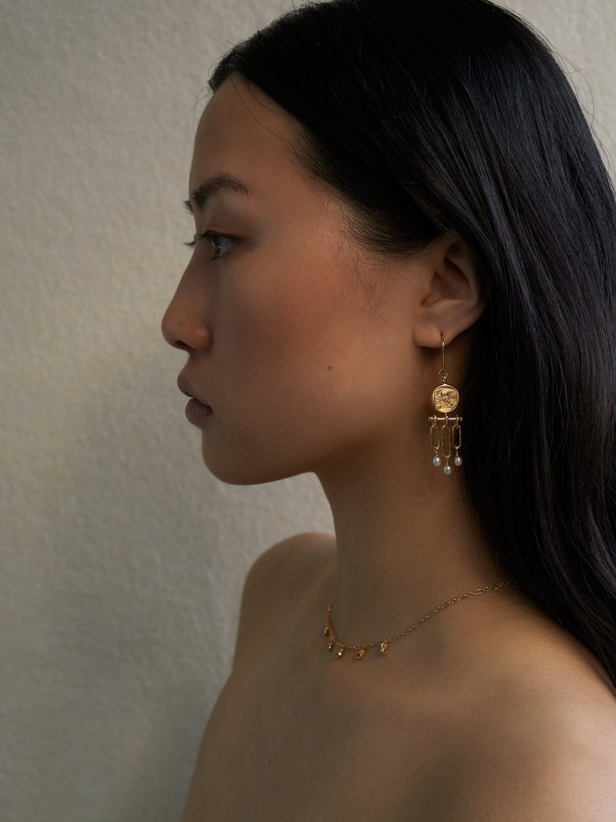 Palas Chandelier Earrings Gold Vermeil