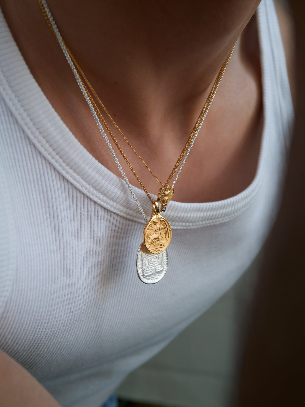 Guardian Angel Necklace Gold Vermeil