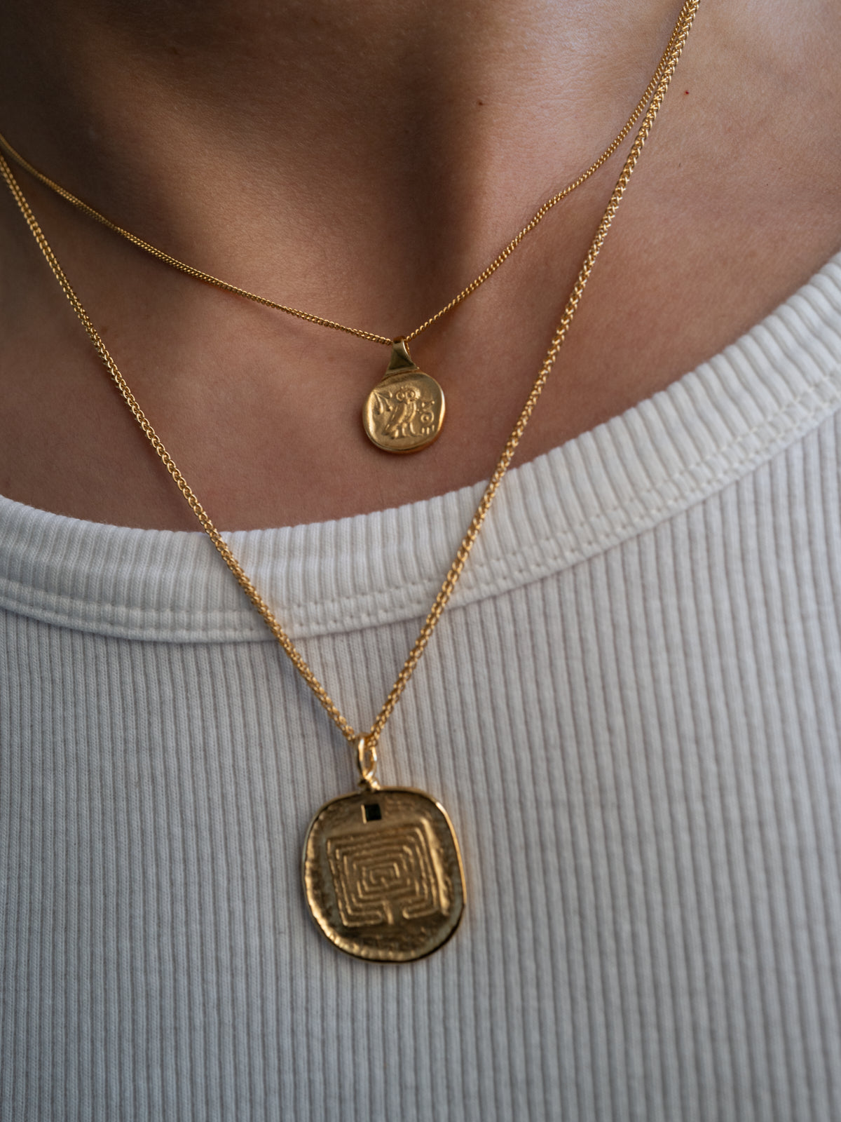 Labyrinth Necklace Gold Vermeil