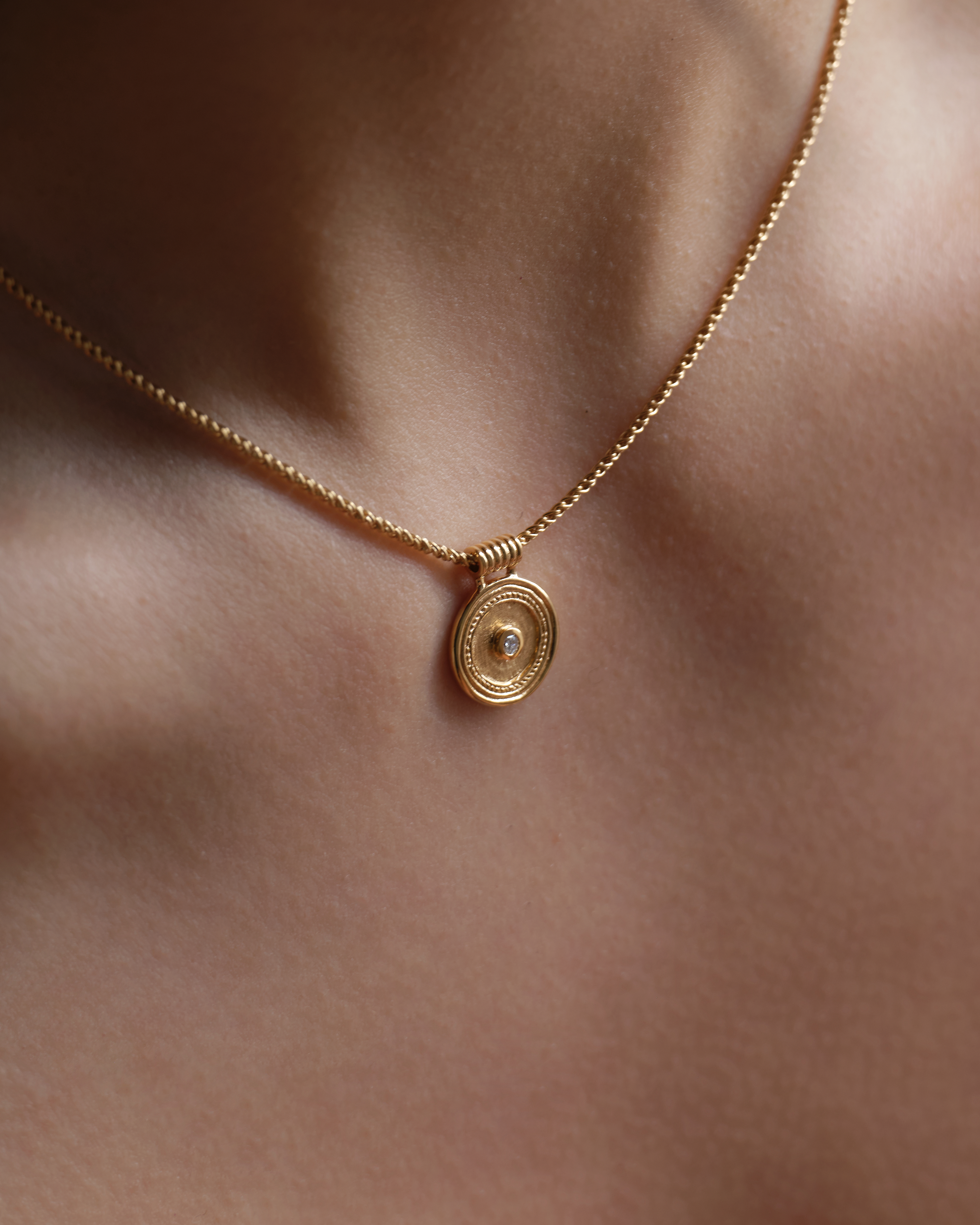 Capella Coin Necklace Gold Vermeil
