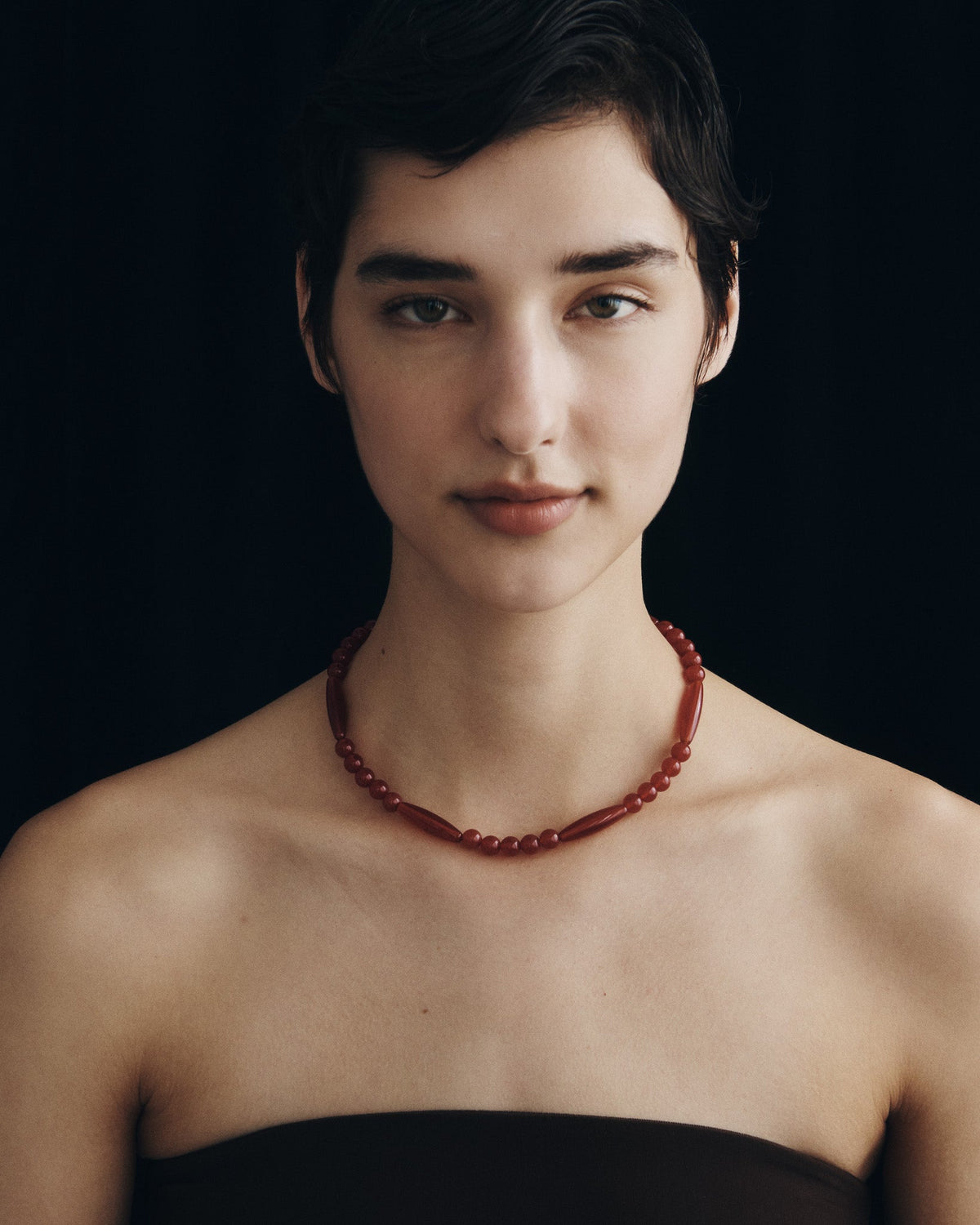 Solara Necklace Gold Vermeil, worn