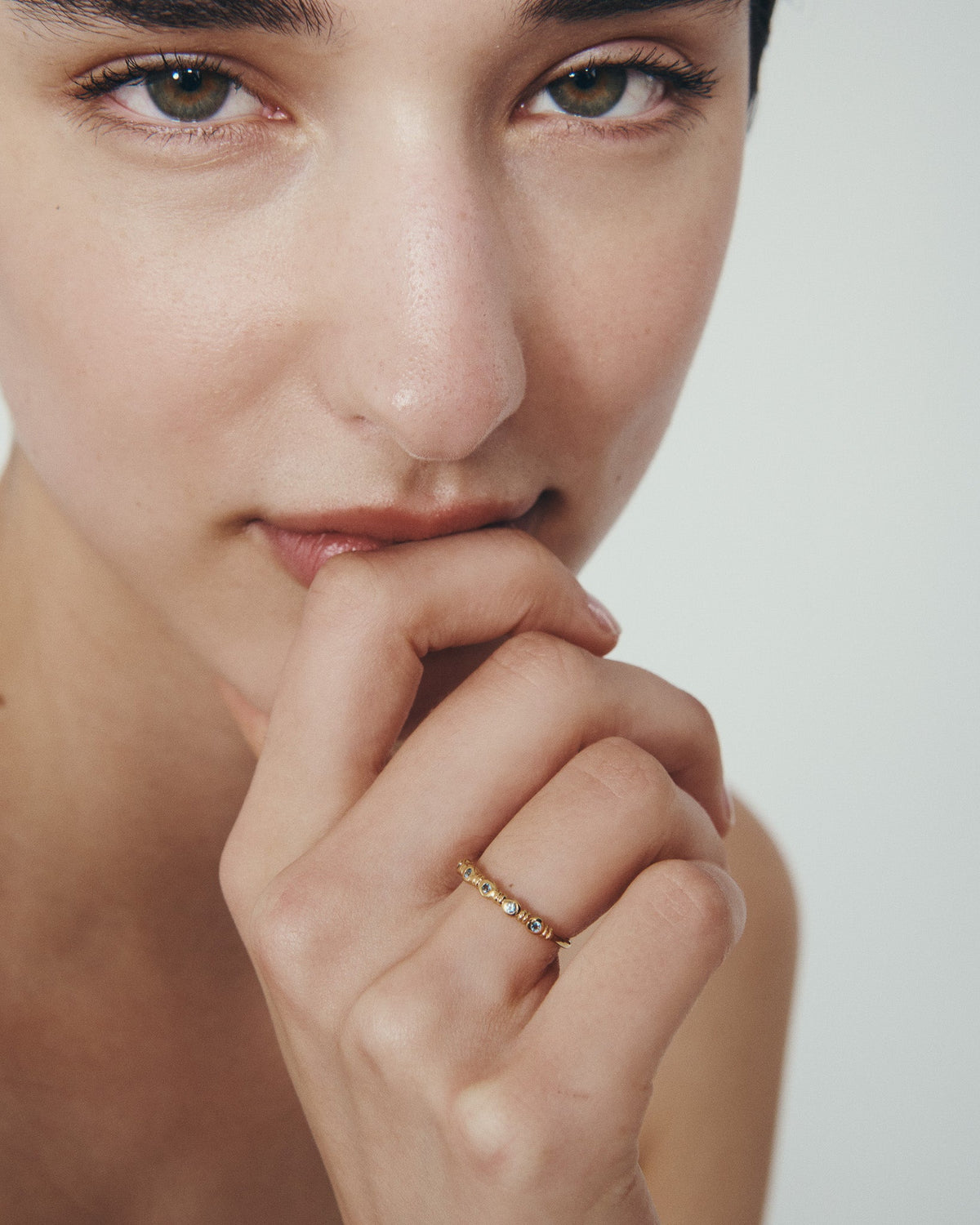 Aqua Ring Gold Vermeil, worn