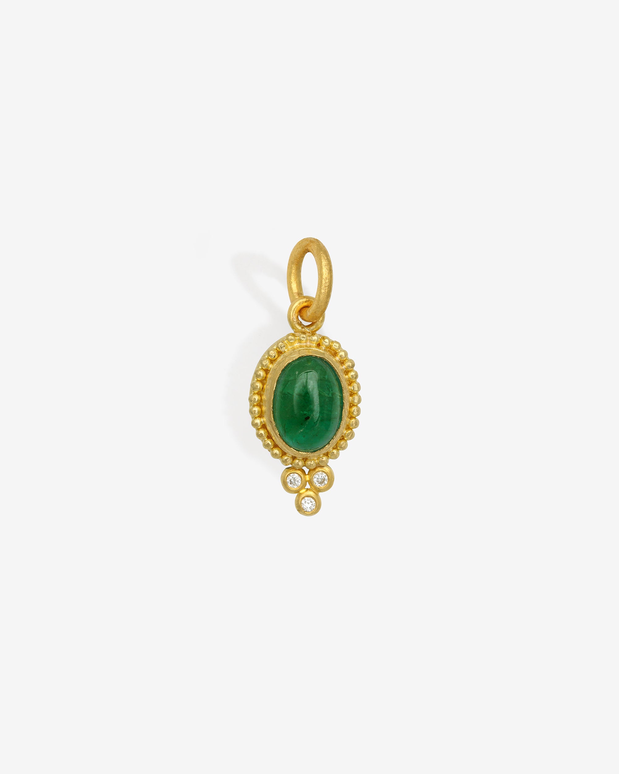 Tamar Pendant Emerald Diamond Solid Gold