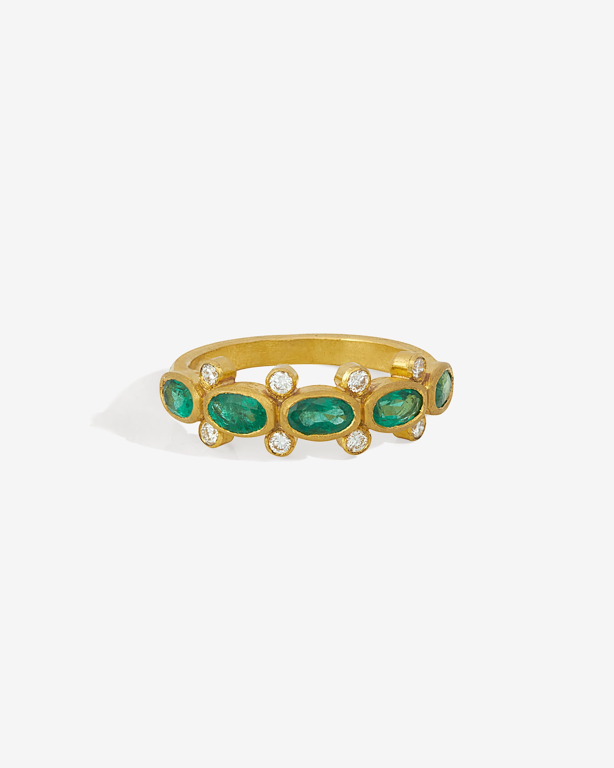 Topkapi Ring Emerald Diamond Solid Gold