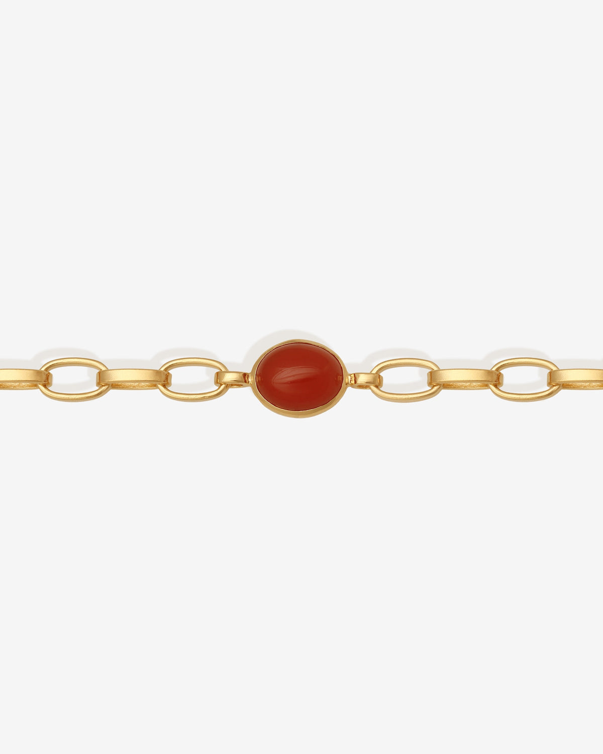Uto Chain Bracelet Gold Vermeil set with carnelian
