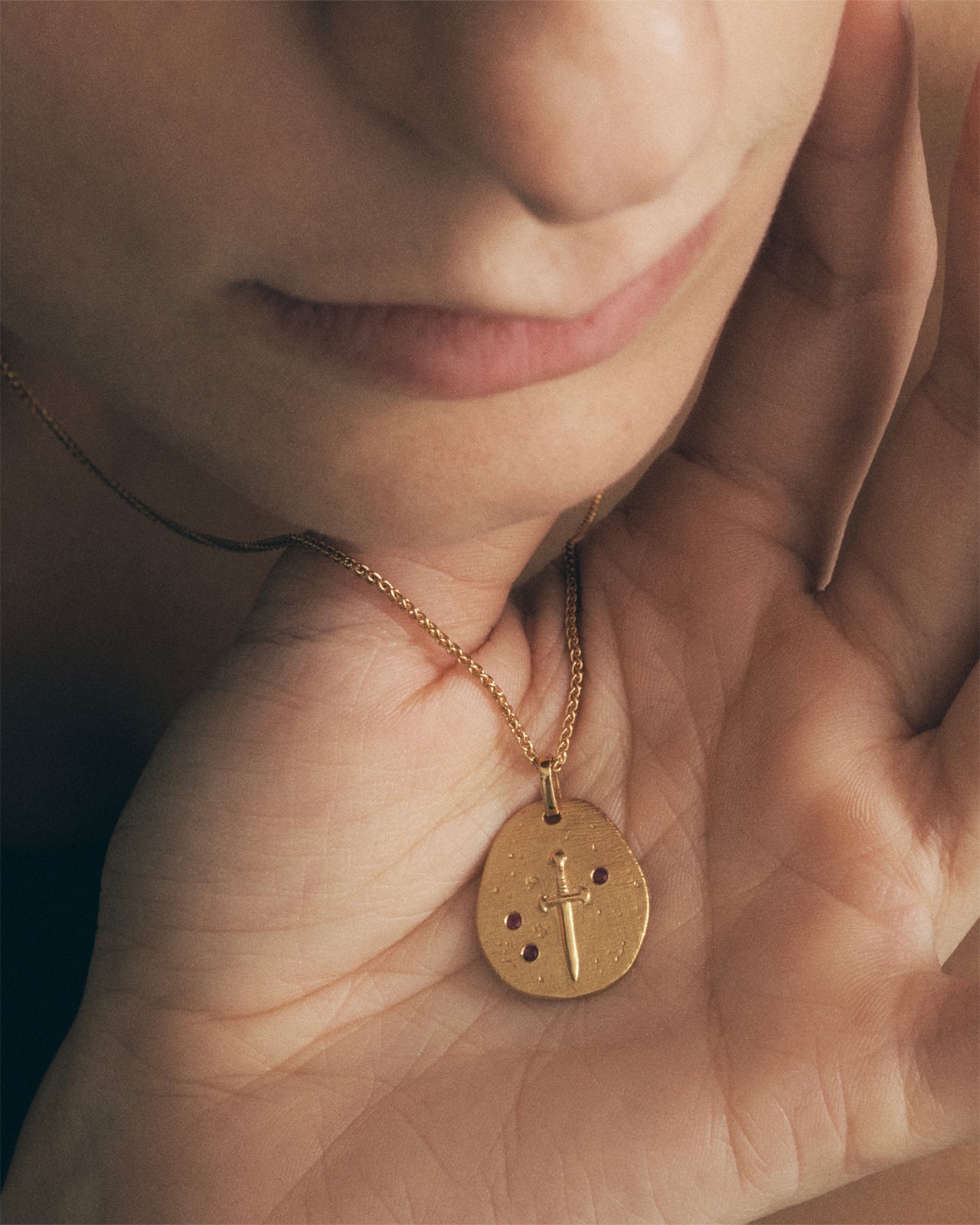 Valor Necklace Ruby Gold Vermeil