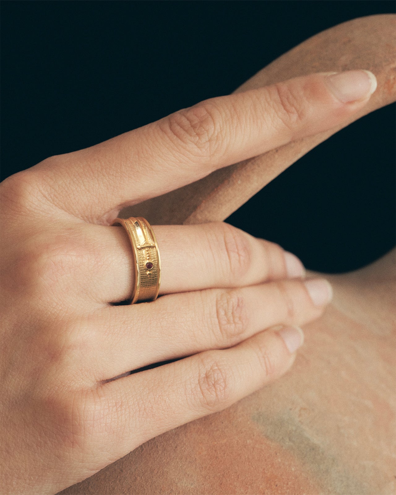 Valor Ring Ruby Gold Vermeil