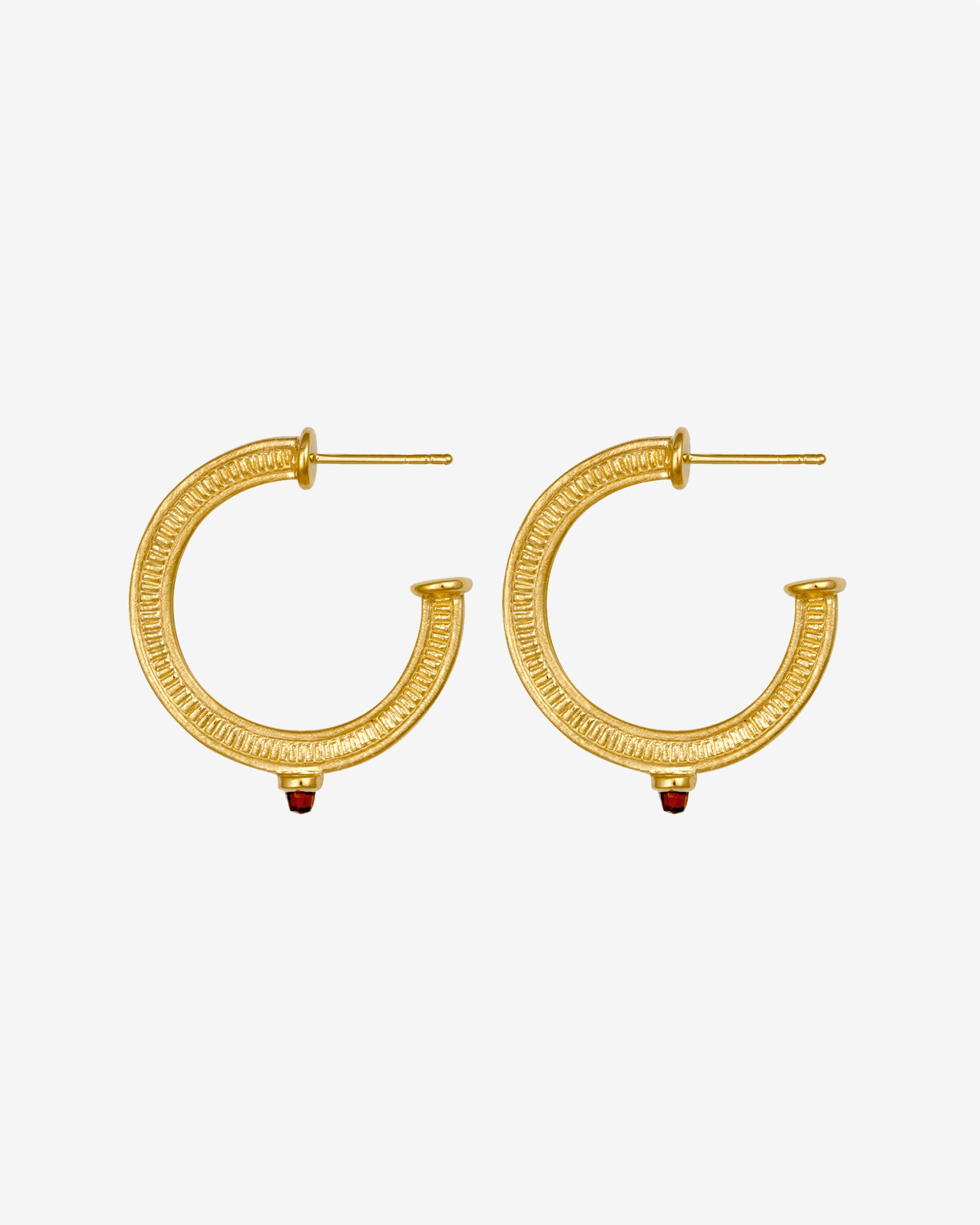 Vulcan Hoop Earrings Gold Vermeil