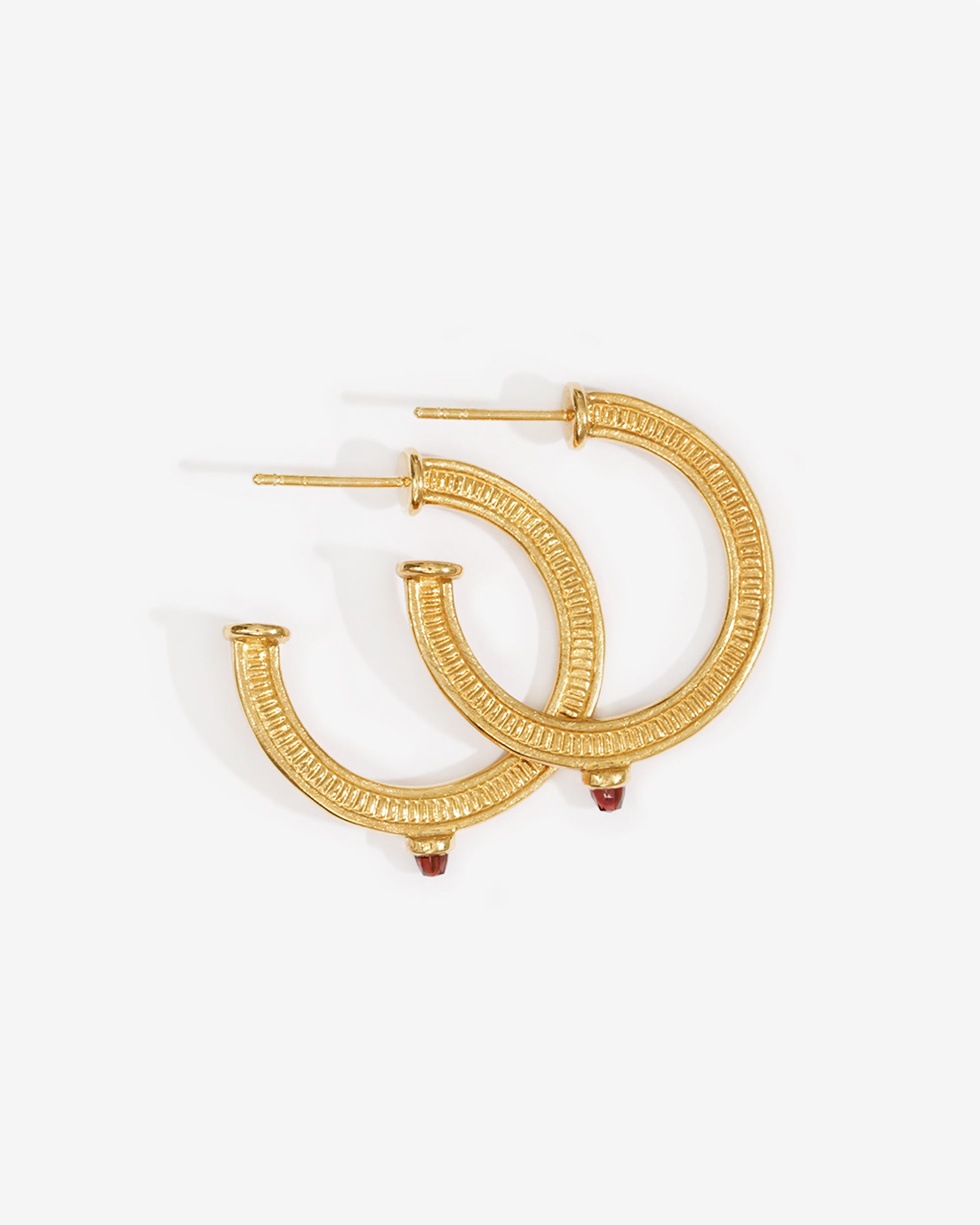 Vulcan Hoop Earrings Gold Vermeil