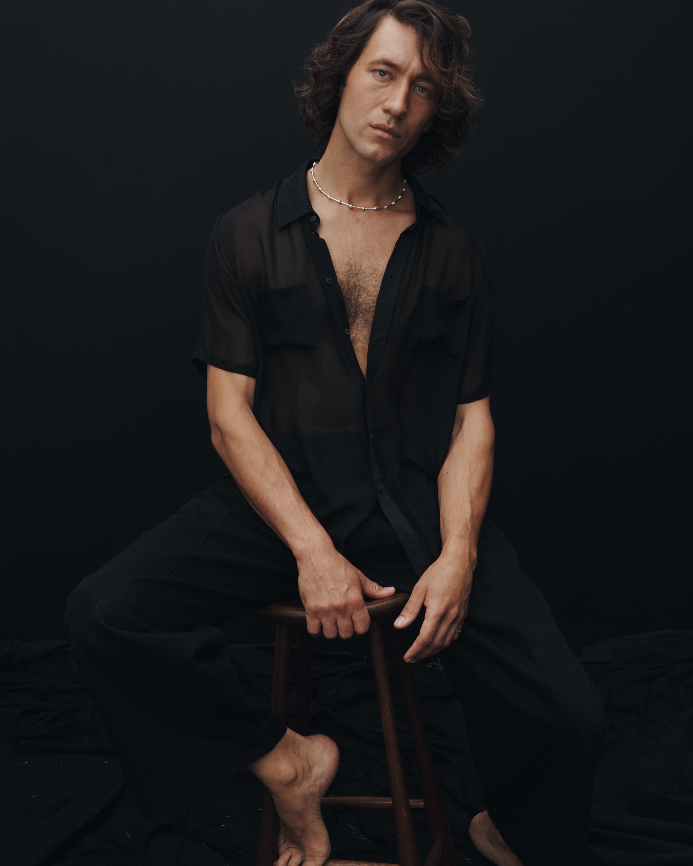 Temple of the Sun Alba Beaded Collar Silver