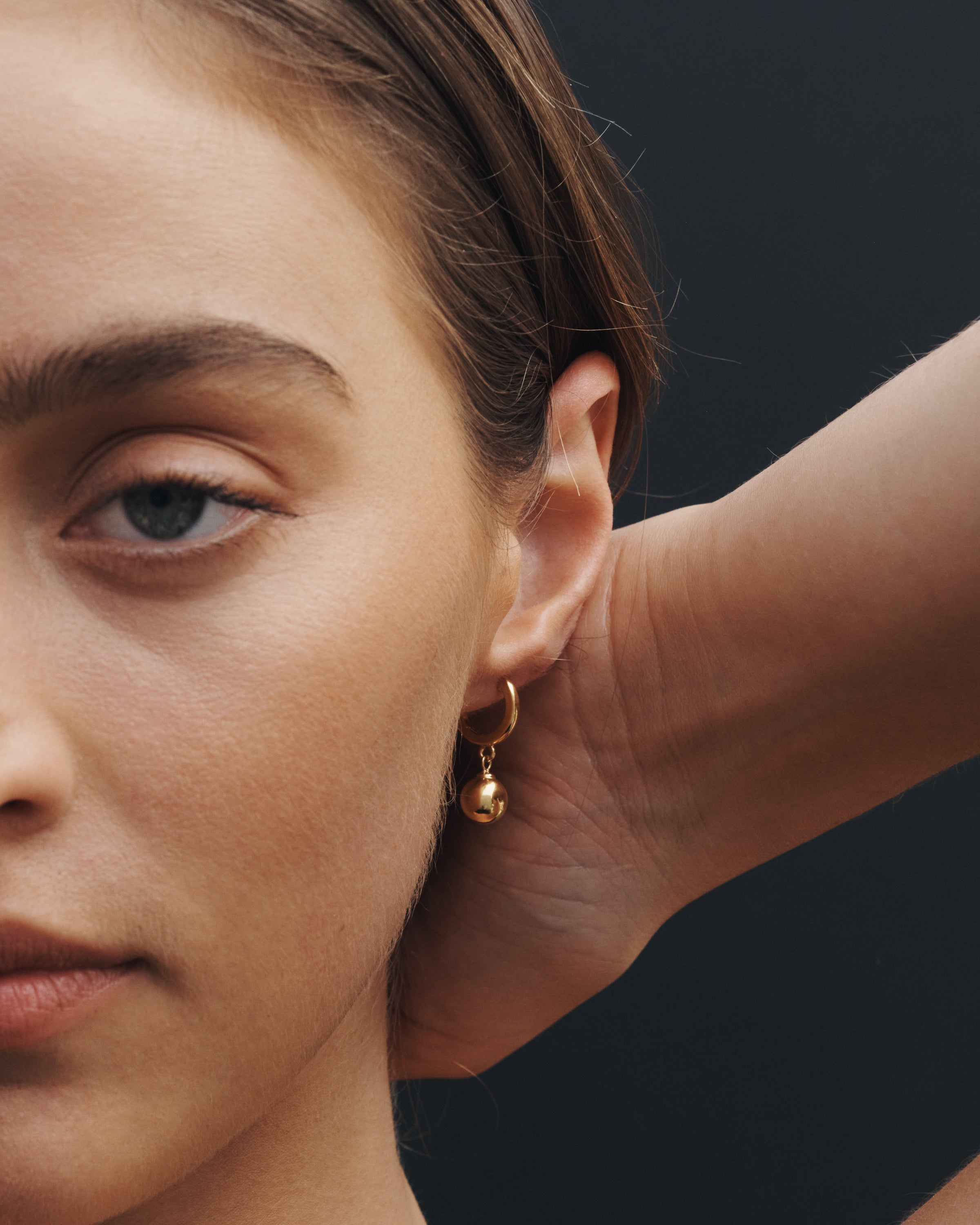 Temple of the Sun Alba Huggies Large Gold Vermeil