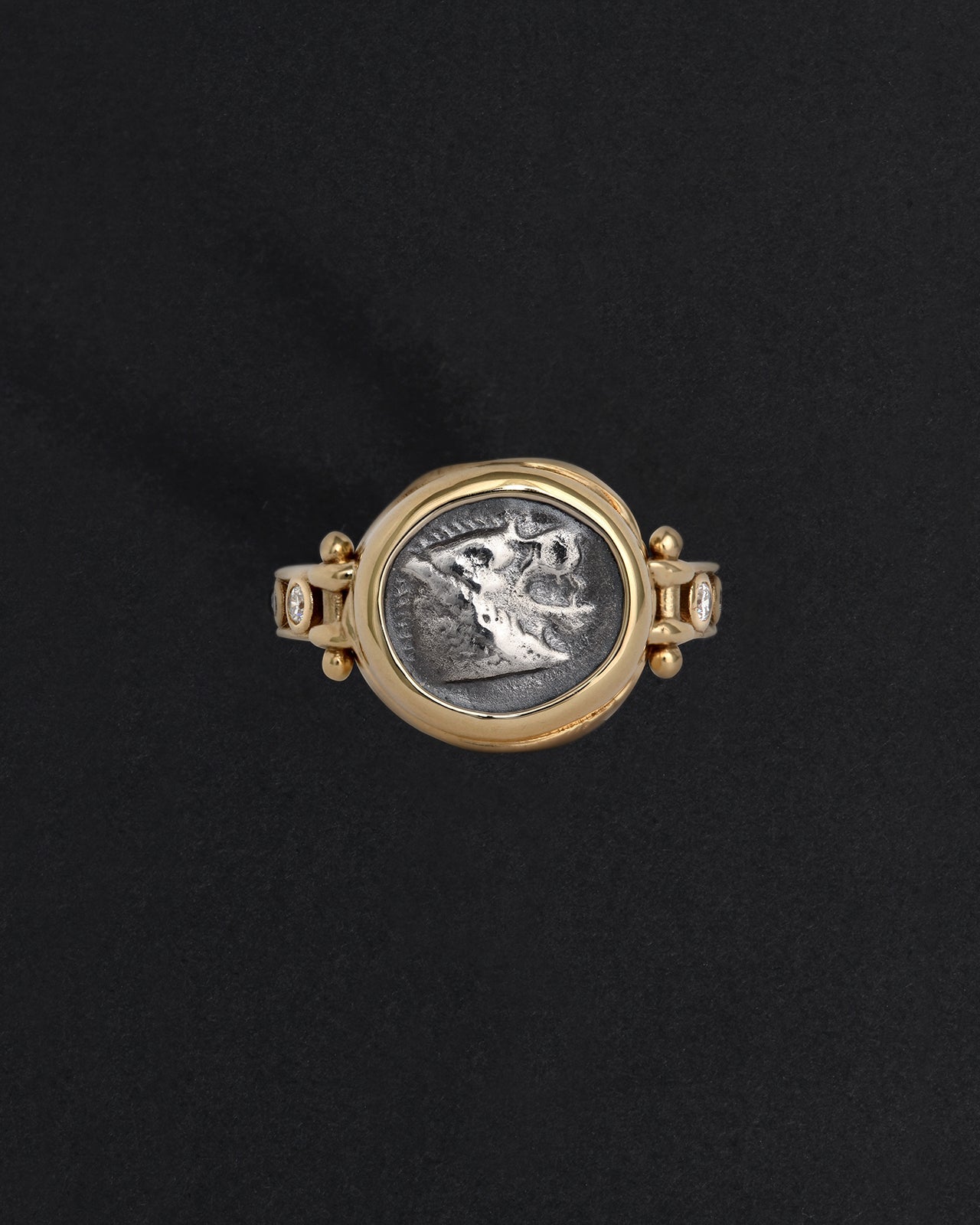 Temple of the Sun Atticus Intaglio Ring Wolf Solid Gold