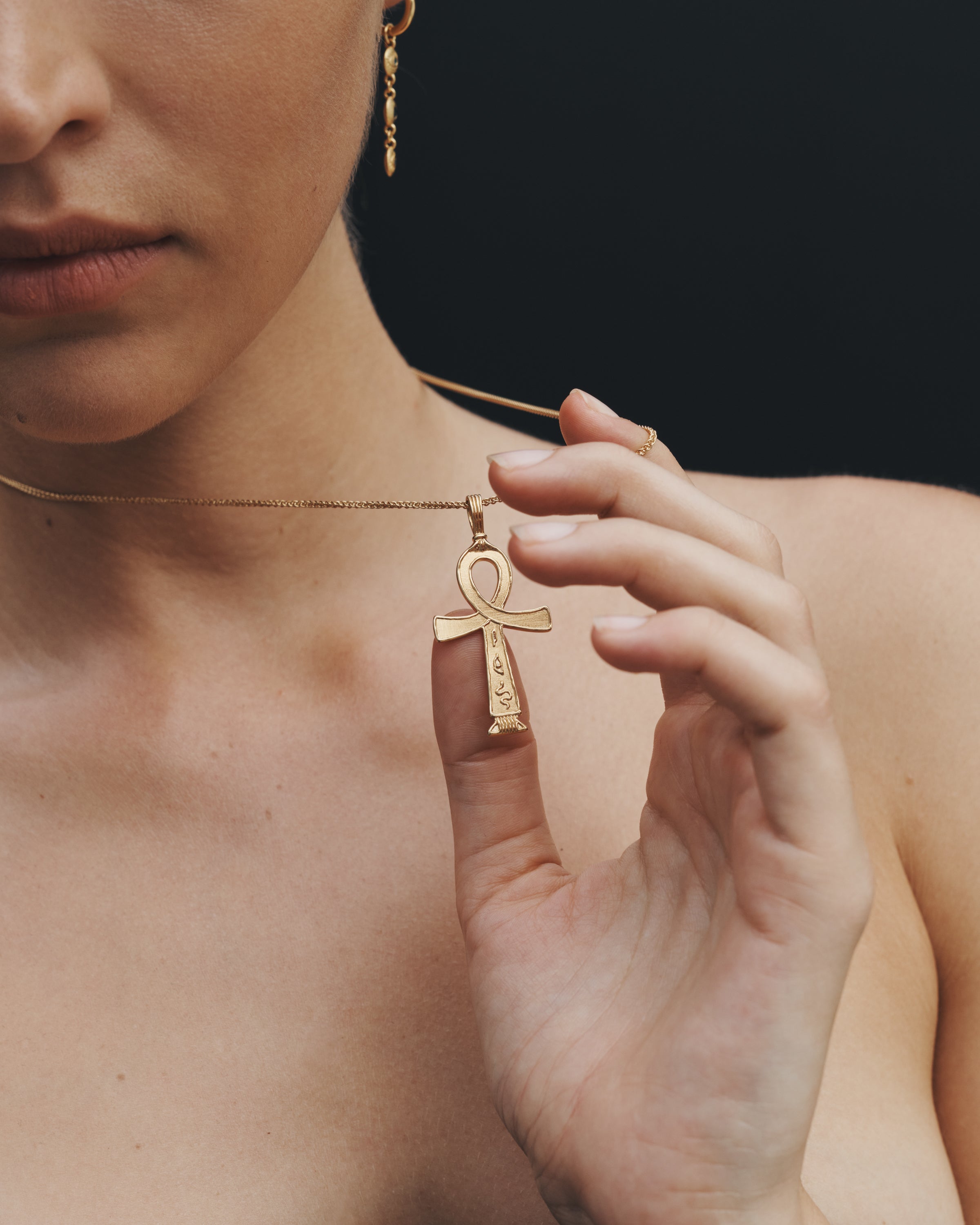 Temple of the Sun Cairo Necklace Large Gold Vermeil