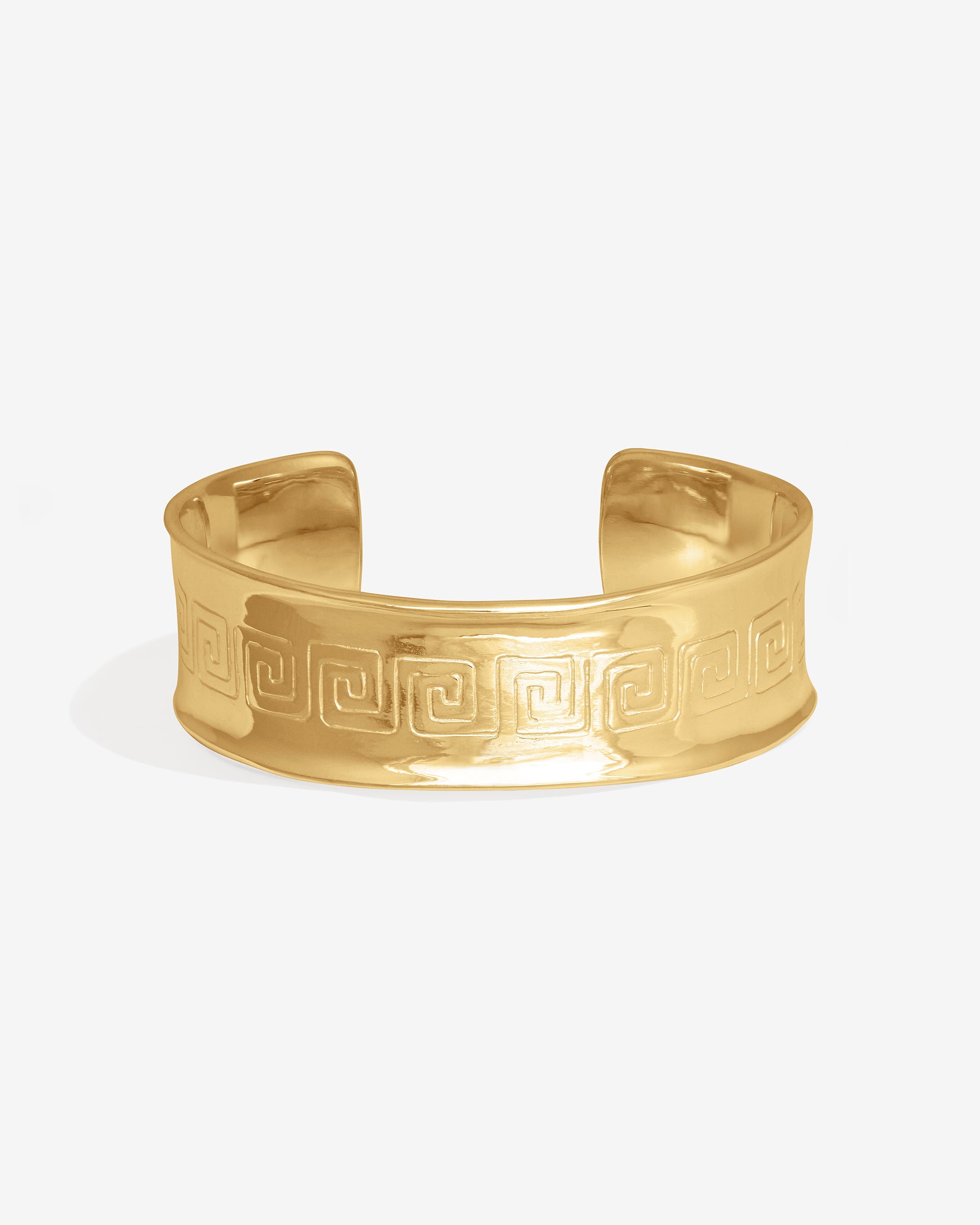 Temple of the Sun Caius Cuff Meander Gold Vermeil