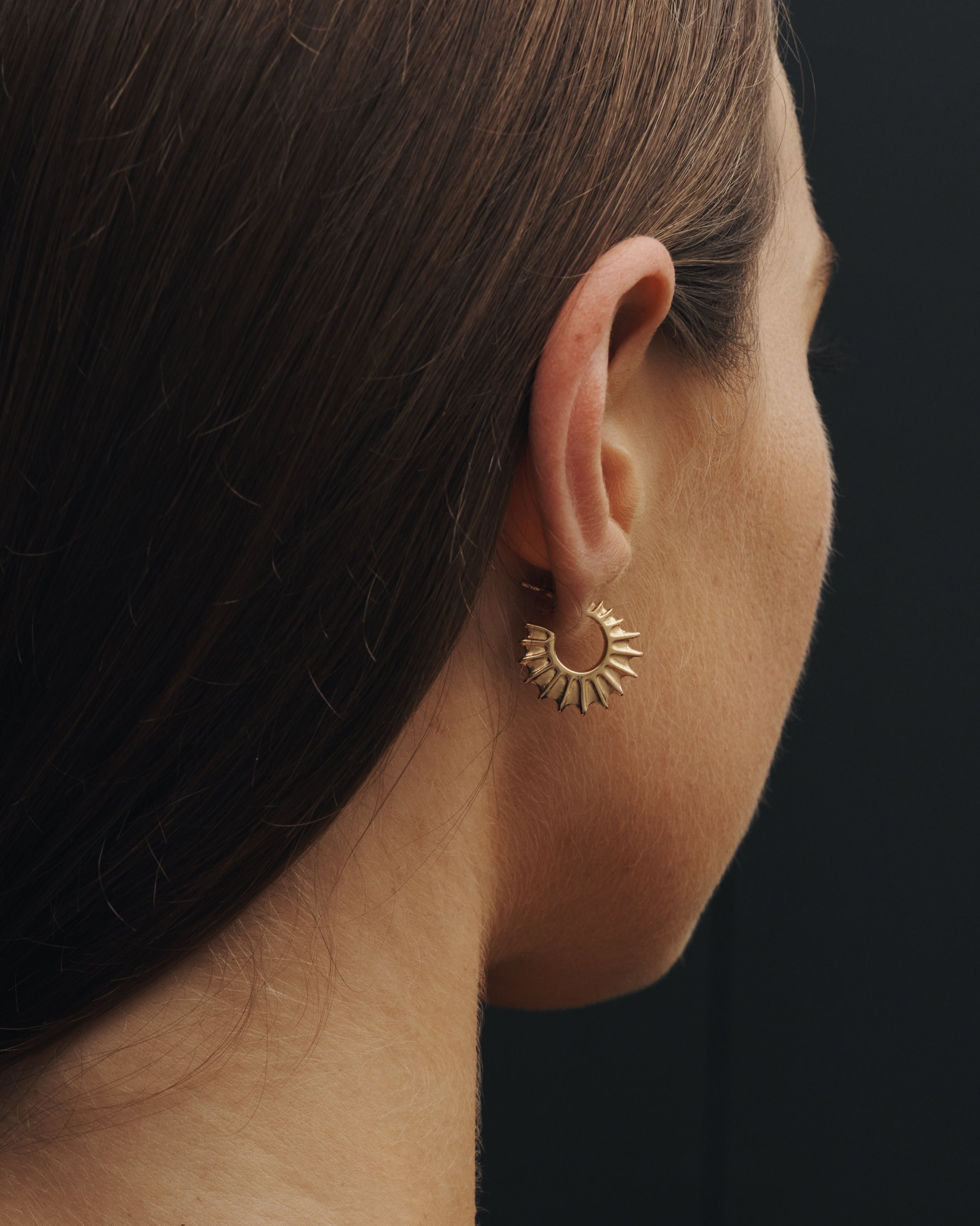 Temple of the Sun Calypso Hoops Gold Vermeil