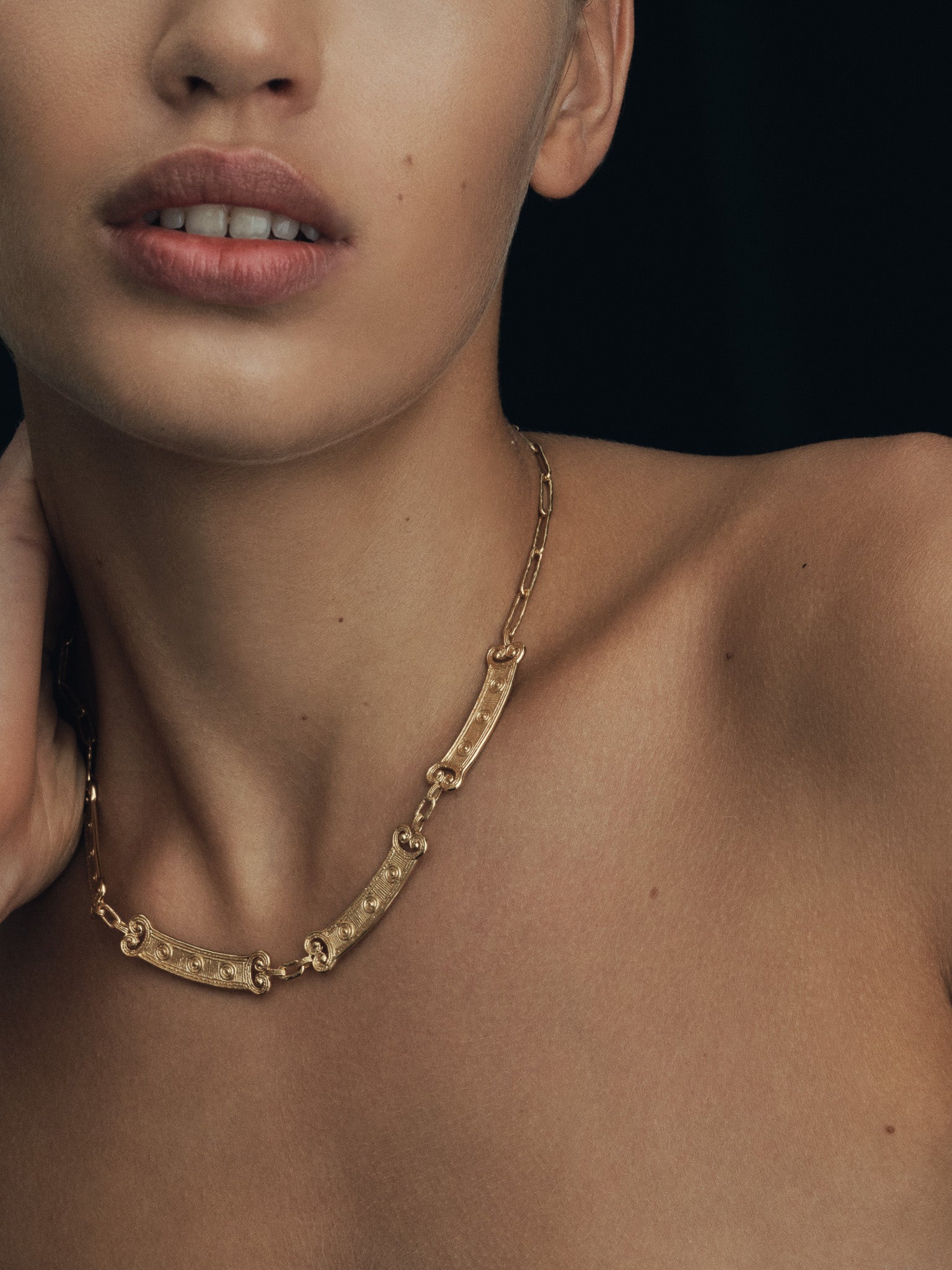 Temple of the Sun Etruscan Necklace Gold Vermeil