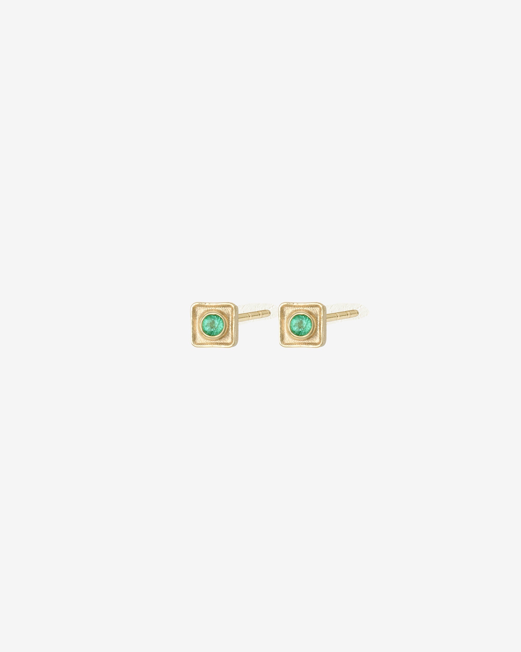 Temple of the Sun Florence Studs Emerald Solid Gold