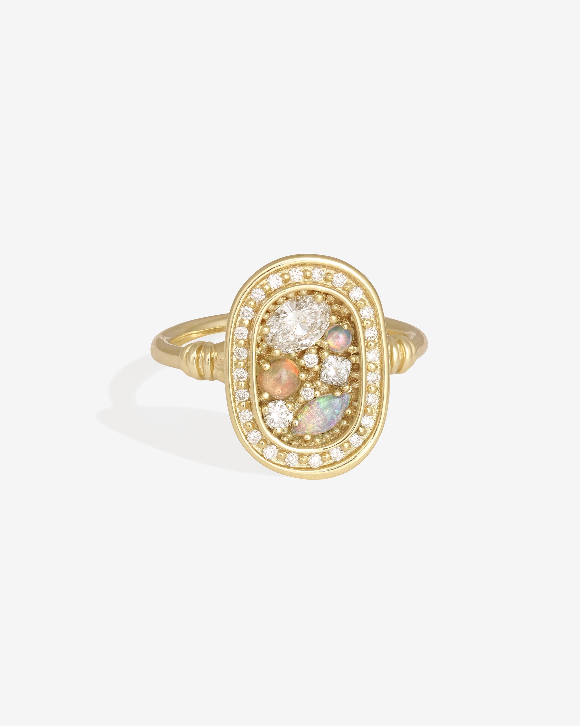 Temple of the Sun Illume Halo Diamond and Opal Solid Gold