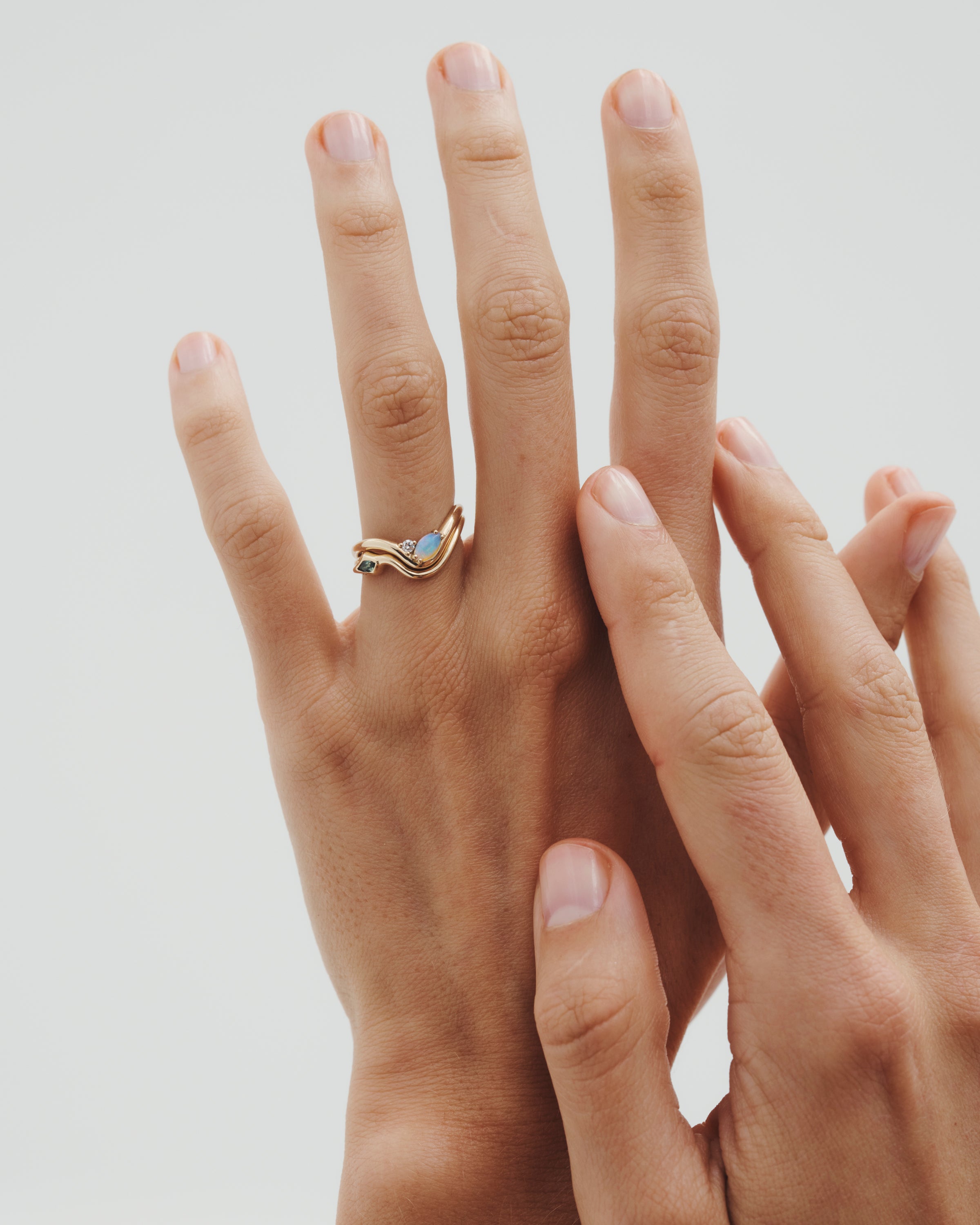 Temple of the Sun Iona Snake Ring Sapphire Diamond Solid Gold