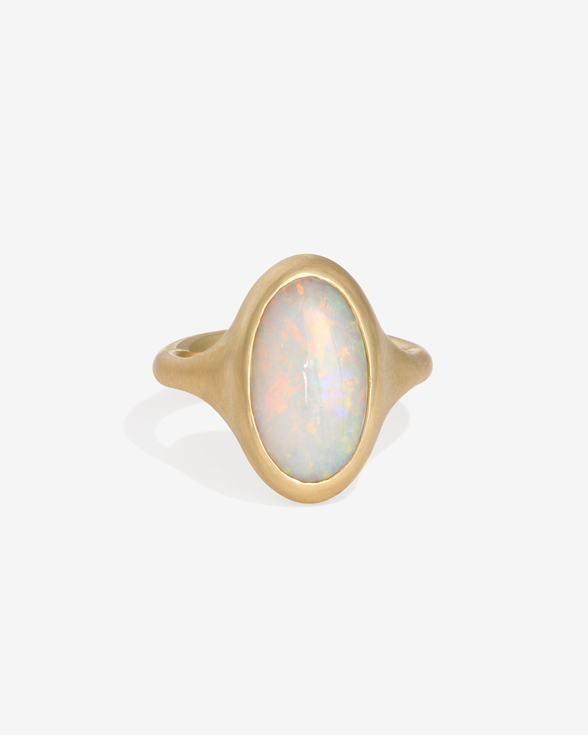 Temple of the Sun Iris Ring 3.63ct Opal Solid Gold