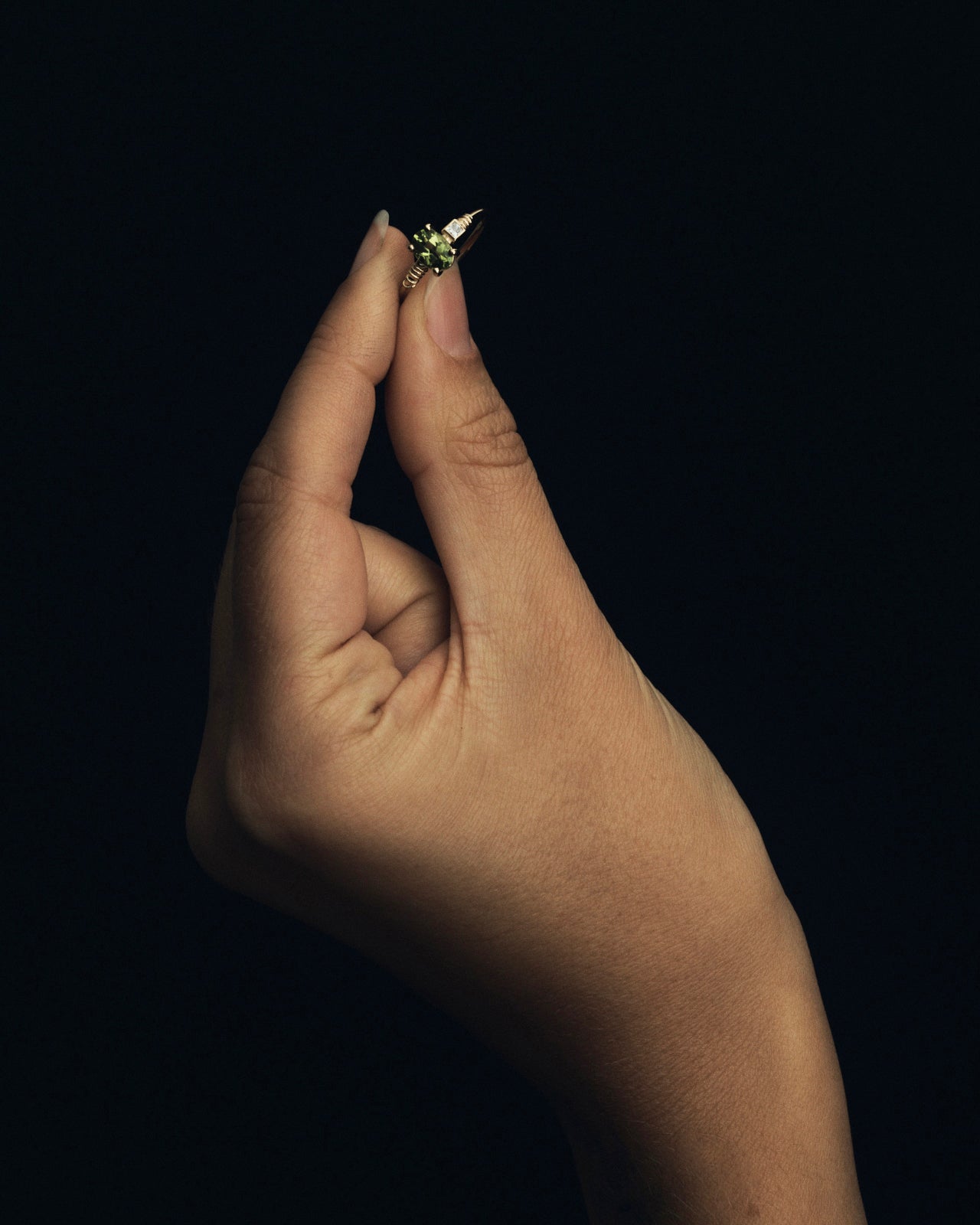 Temple of the Sun Kyri Ring Peridot Solid Gold