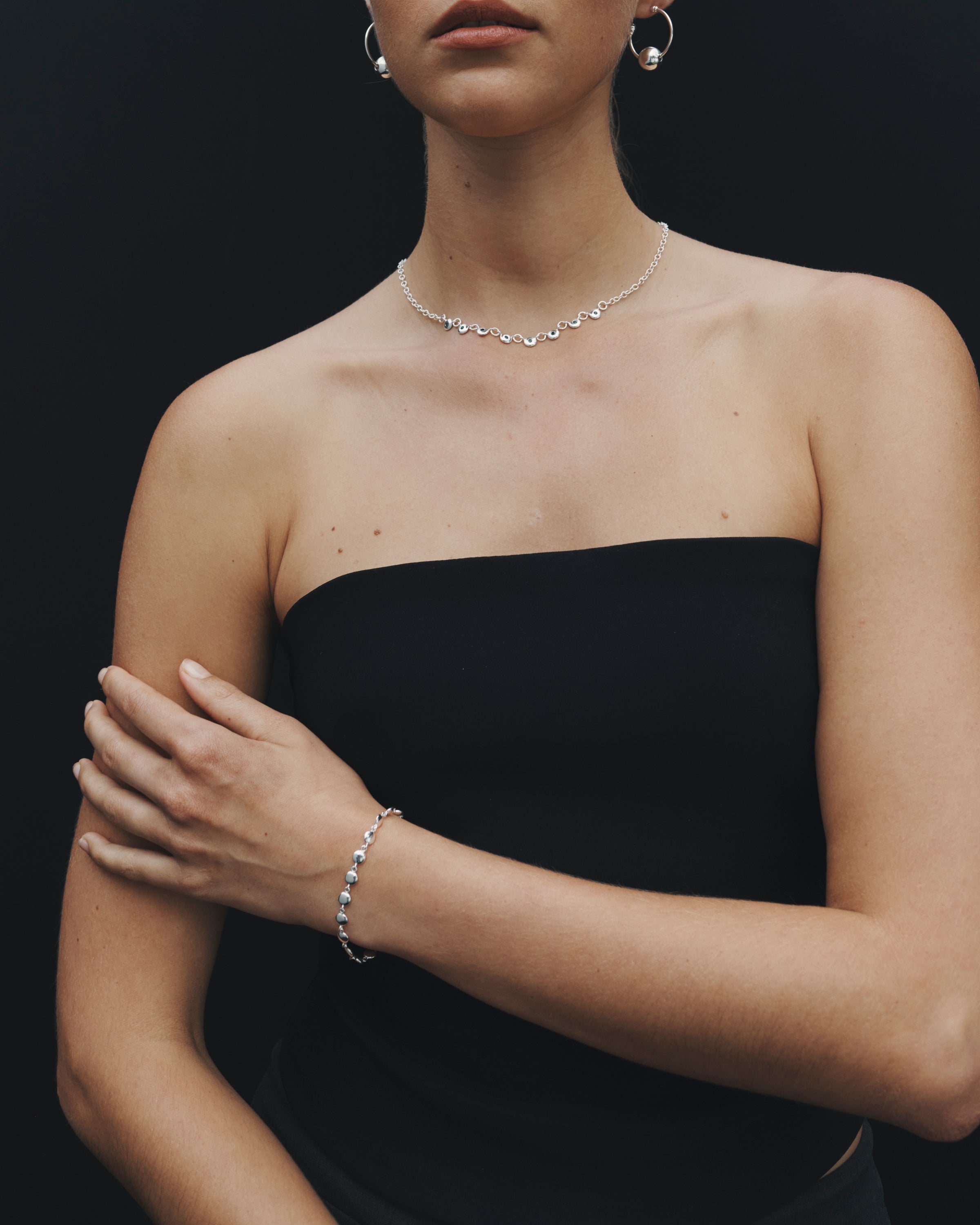 Temple of the Sun Mavi Chain Bracelet Silver