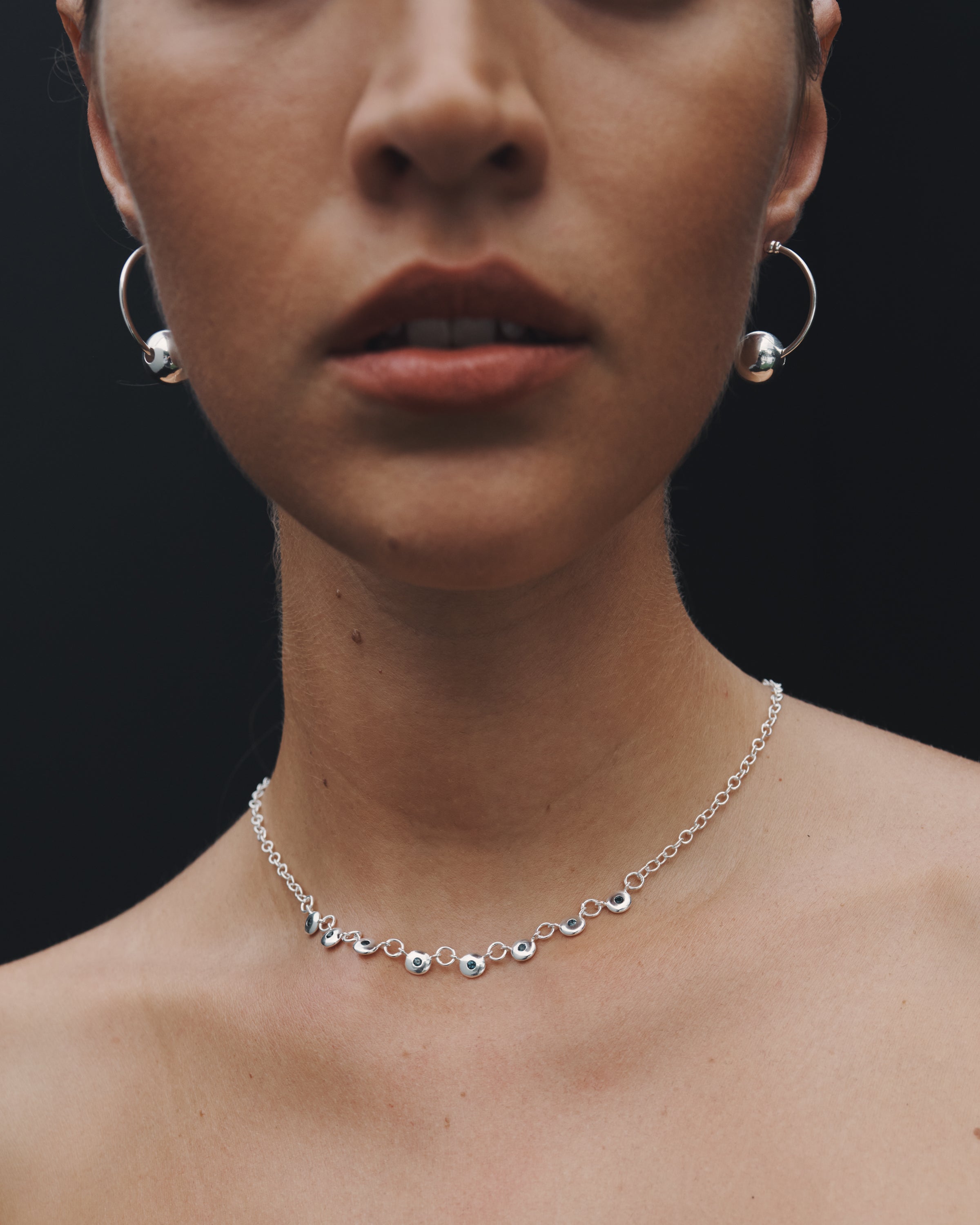 Temple of the Sun Mavi Chain Necklace Silver