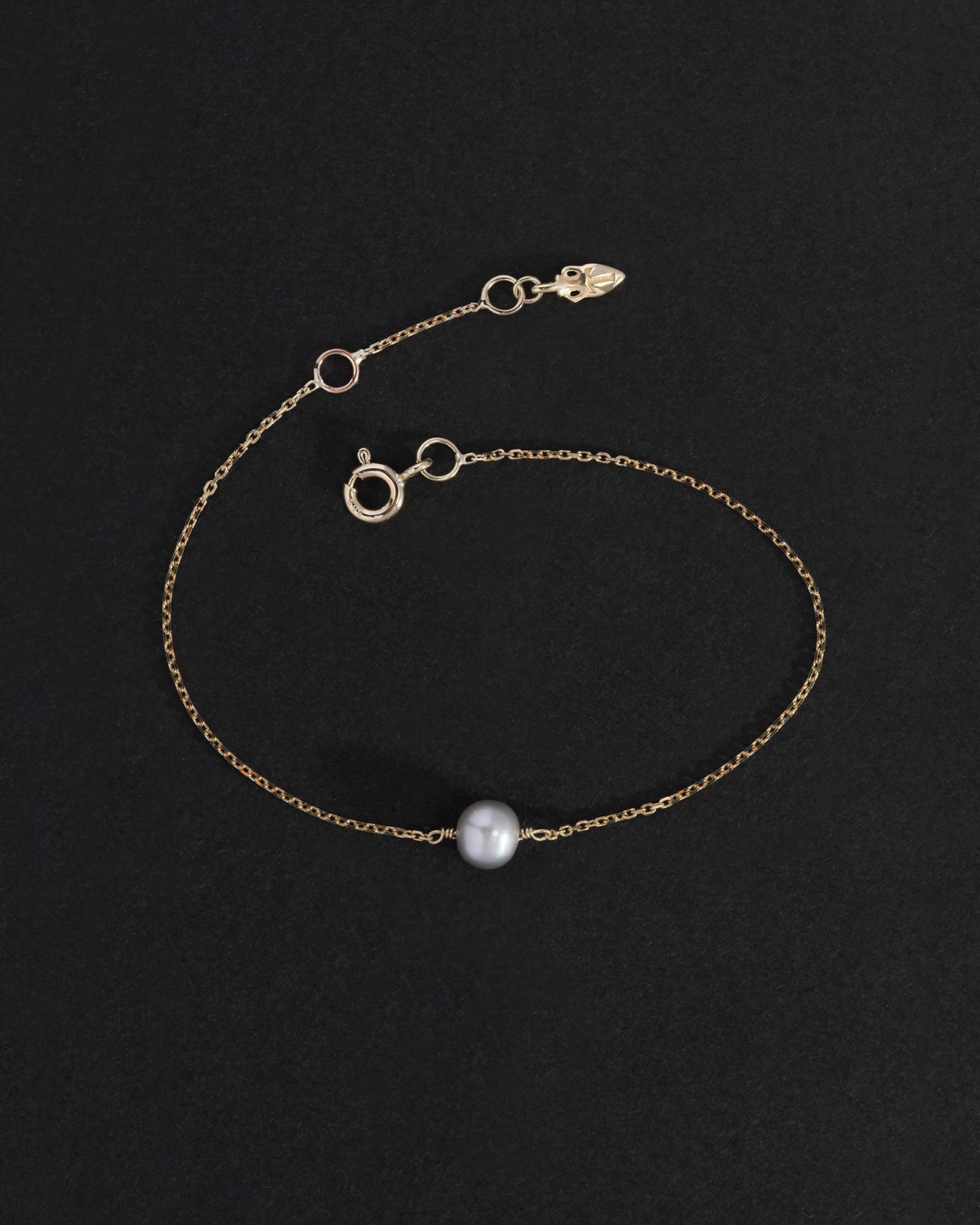 Temple of the Sun Mer Solitaire Bracelet Pearl Solid Gold