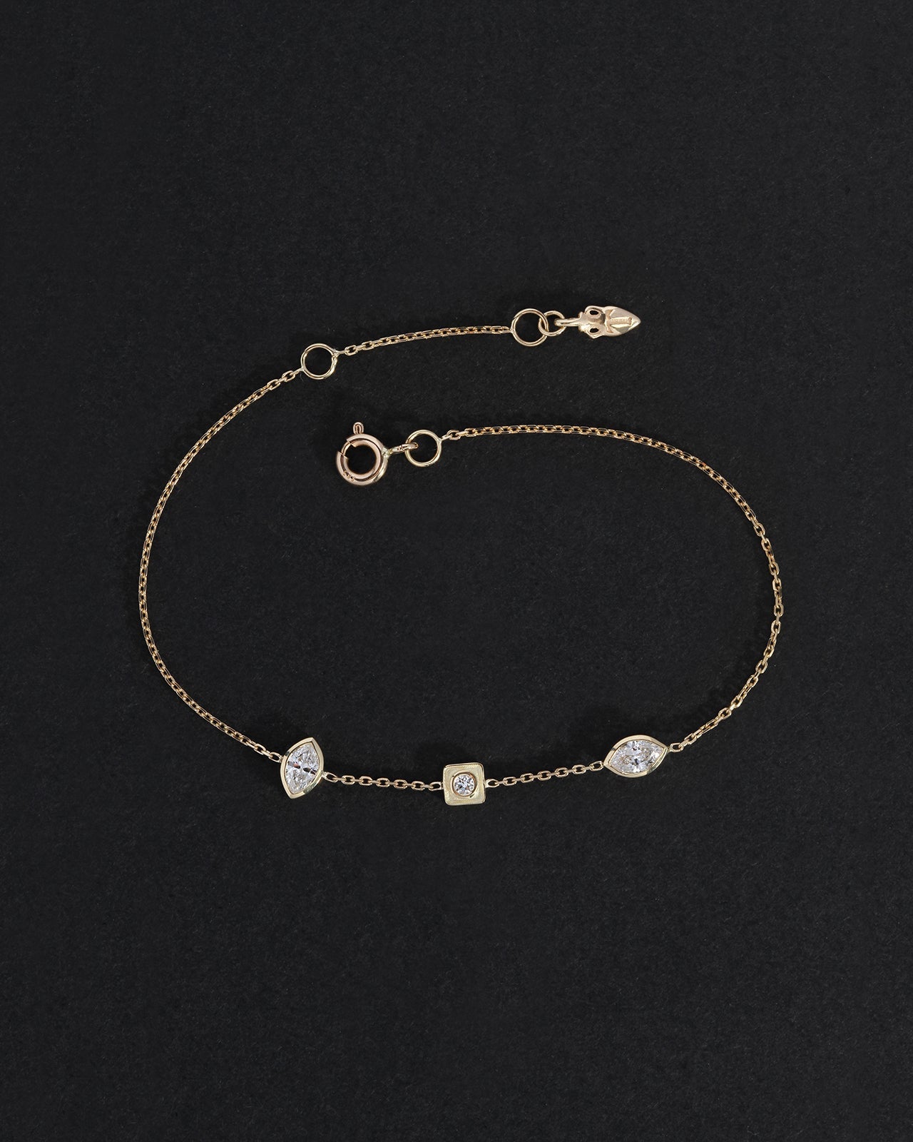 Temple of the Sun Mer Station Bracelet Diamond Solid Gold