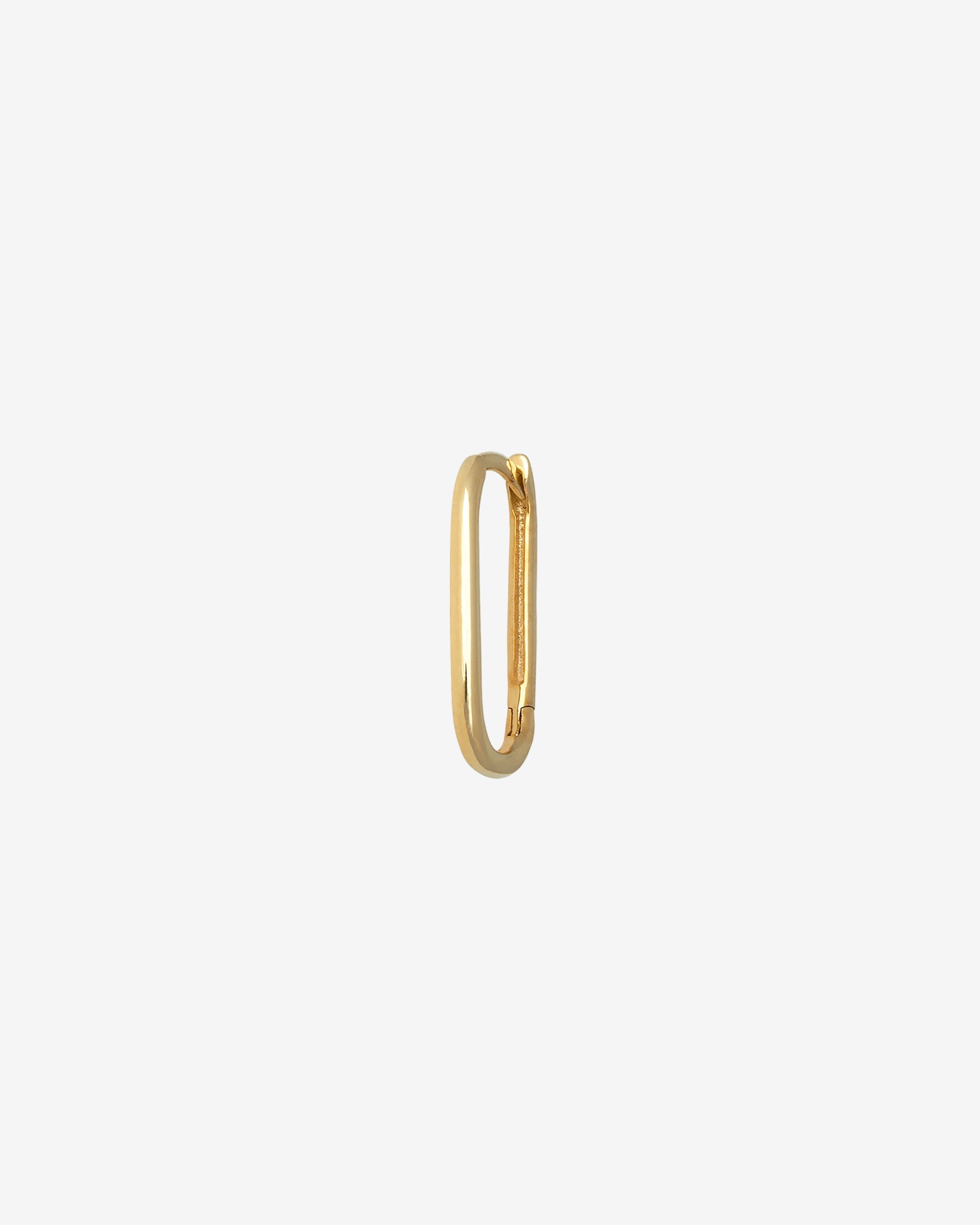 Paperclip Single Hoop Solid Gold