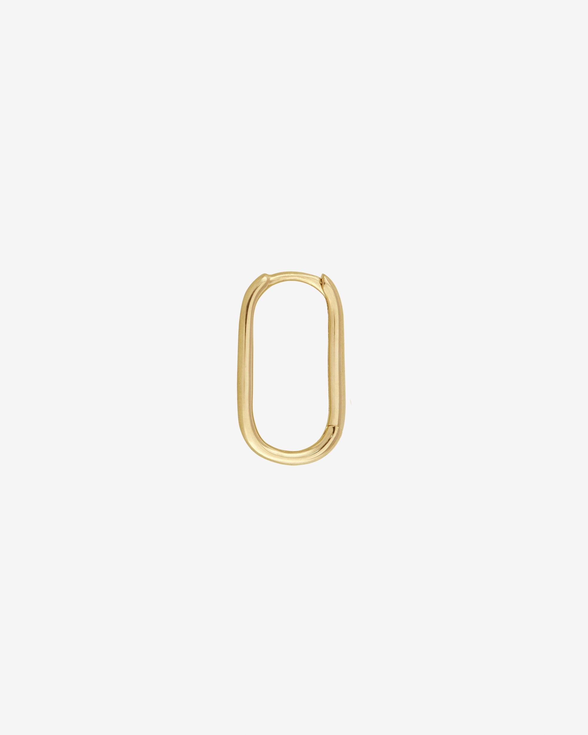 Paperclip Single Hoop Solid Gold
