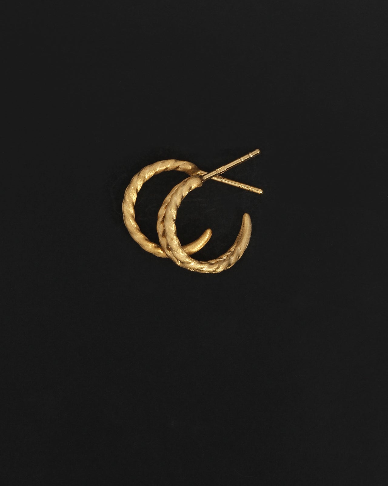 Temple of the Sun Priam Split Hoops Gold Vermeil
