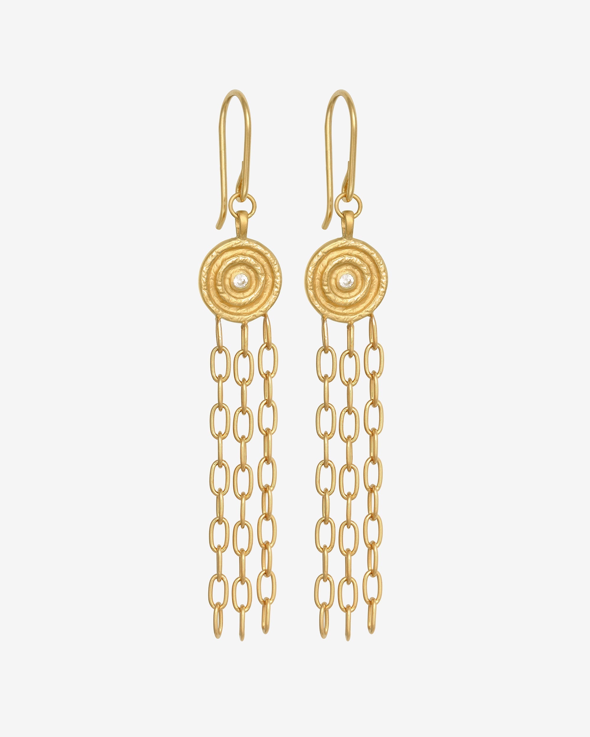 Temple of the Sun Reign Chandelier Earrings Gold Vermeil