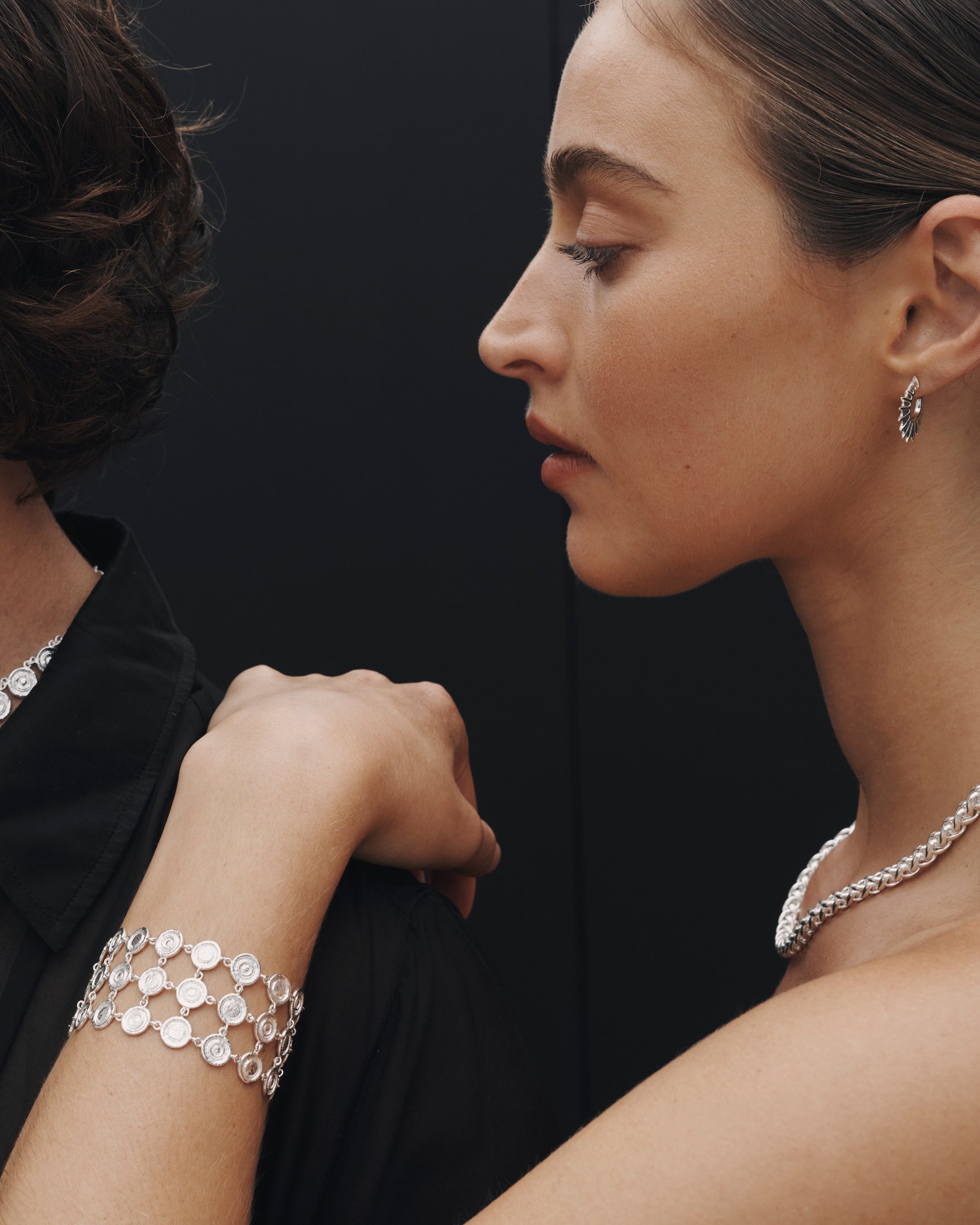 Temple of the Sun Reign Coin Bracelet Silver