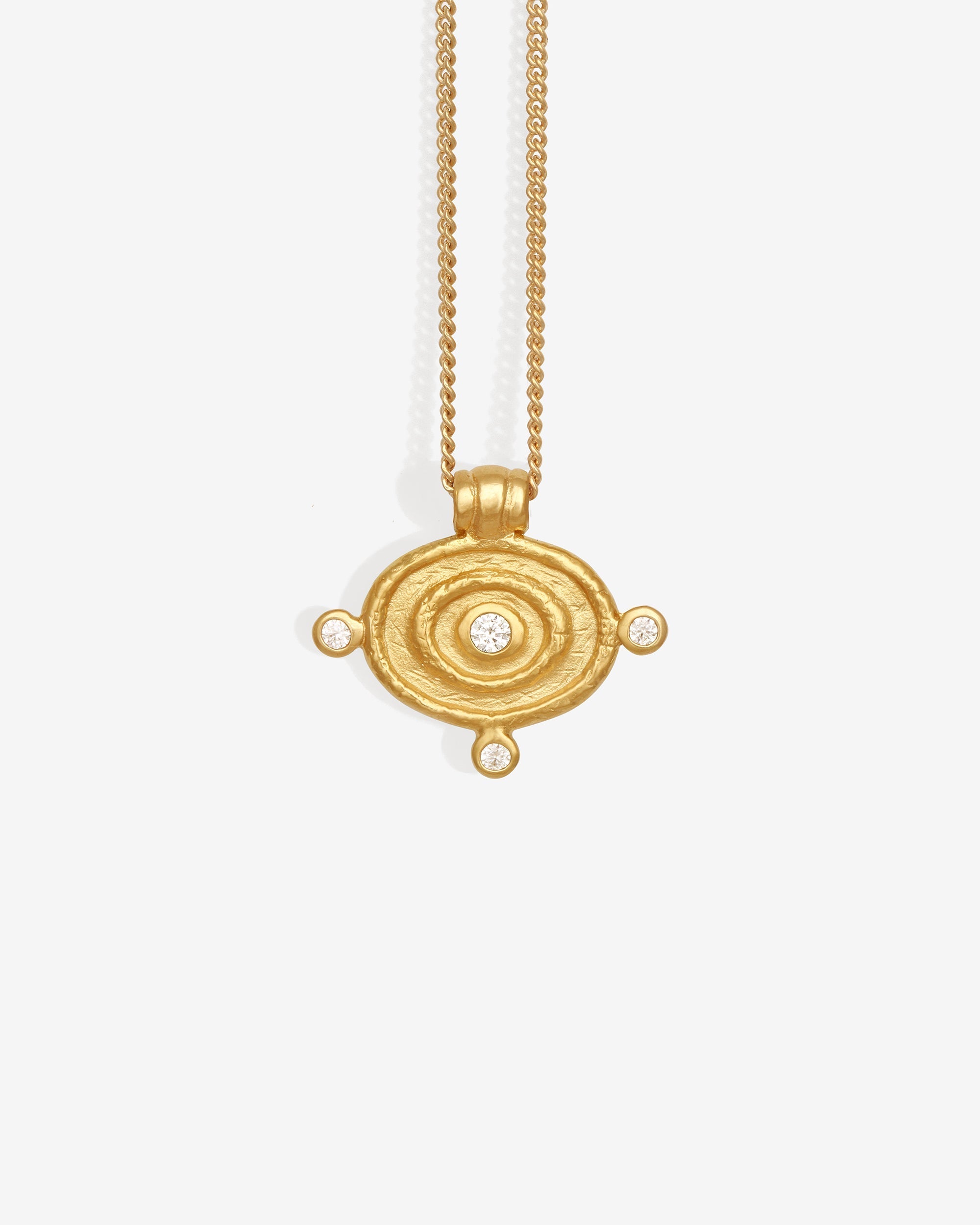 Temple of the Sun Reign Oval Necklace Gold Vermeil