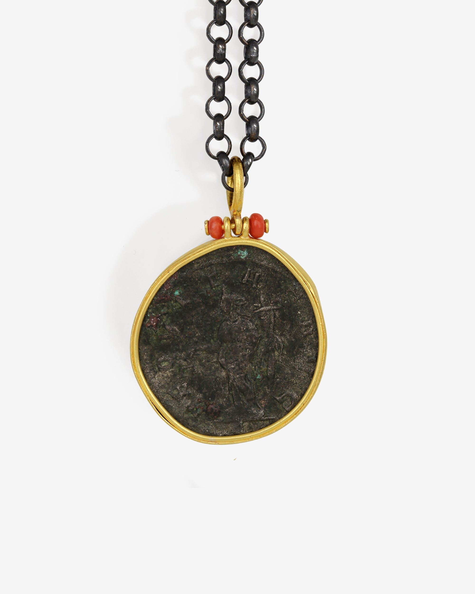 Roman Coin Necklace Solid Gold