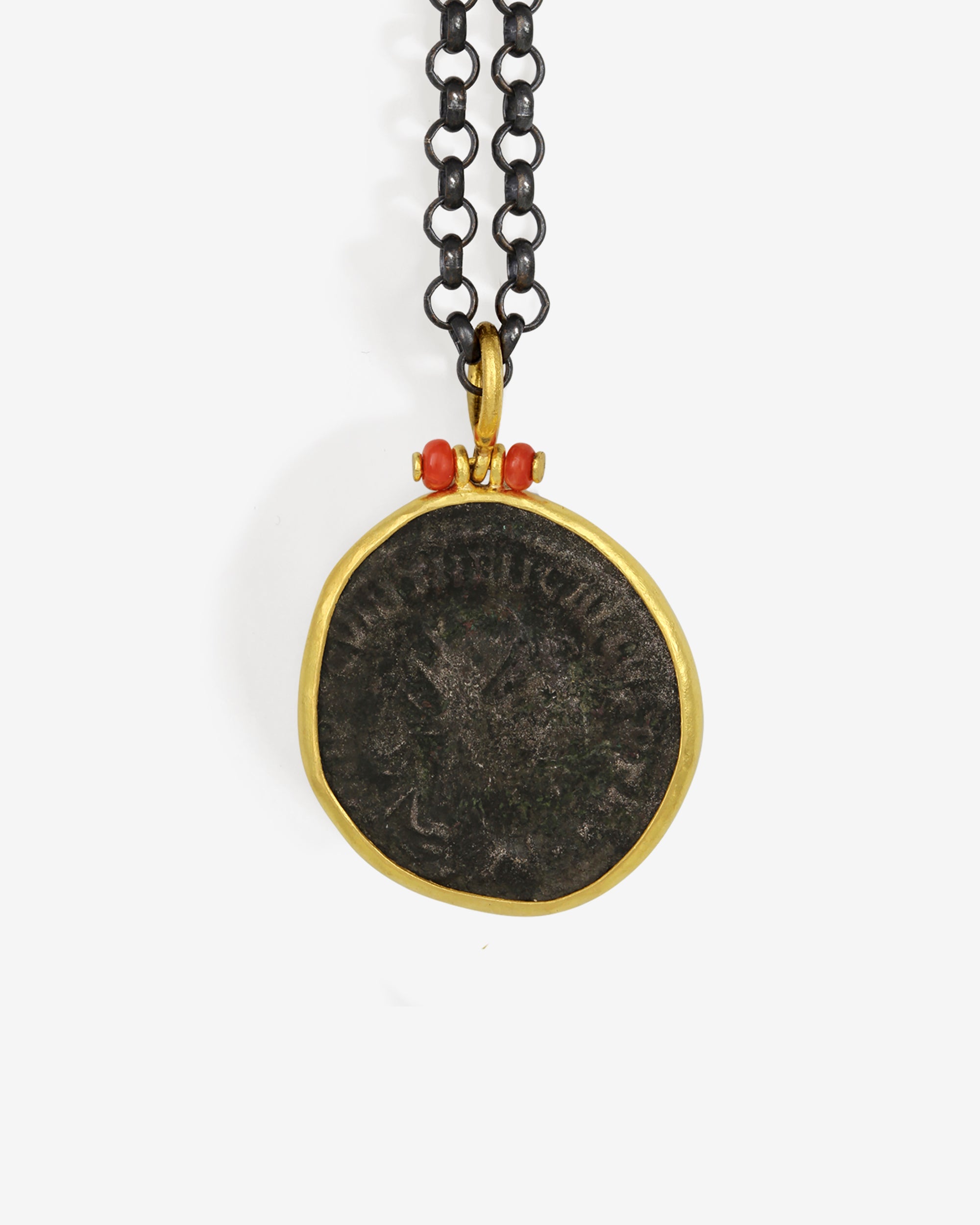 Roman Coin Necklace Solid Gold